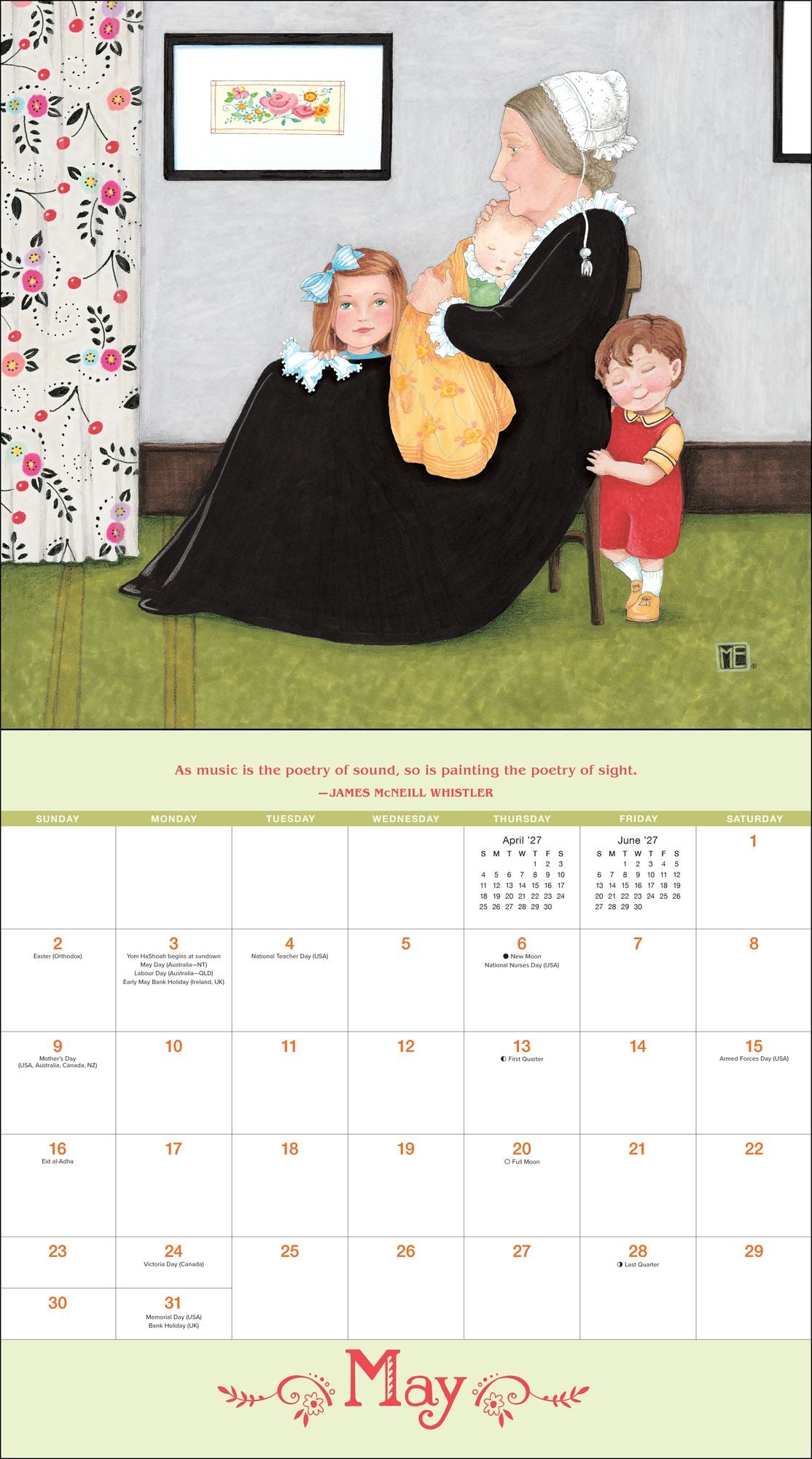 2027 Mary Engelbreit?S Me And The Masterpieces Deluxe Wall Calendar