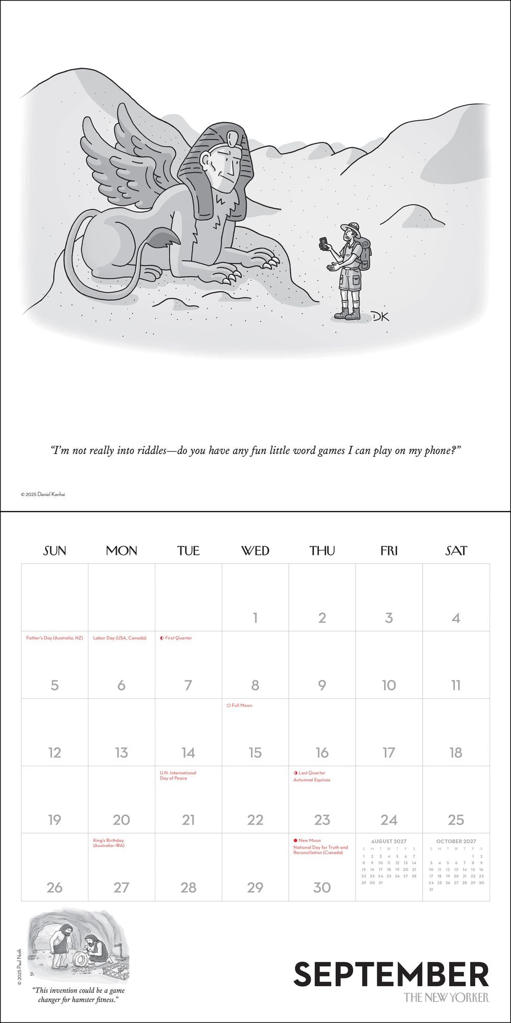2027 Cartoons from The New Yorker Wall Calendar