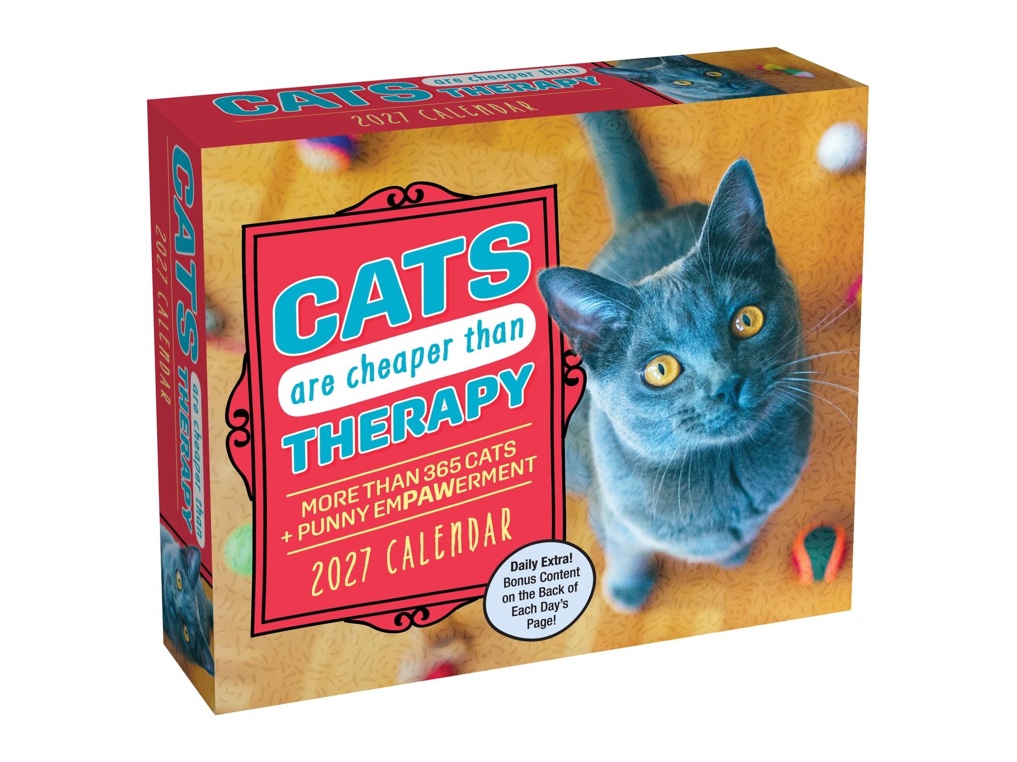 2027 Cats Are Cheaper Than Therapy Day-to-Day Calendar