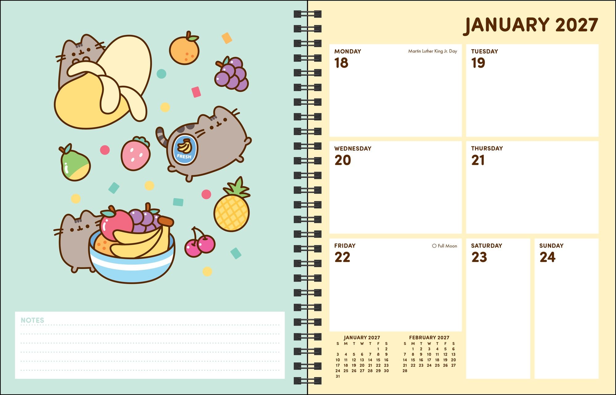 2026-2027 Pusheen 16-Month Monthly/Weekly Planner