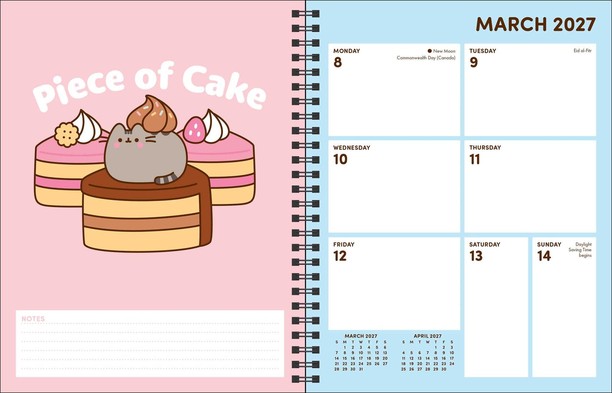 2026-2027 Pusheen 16-Month Monthly/Weekly Planner