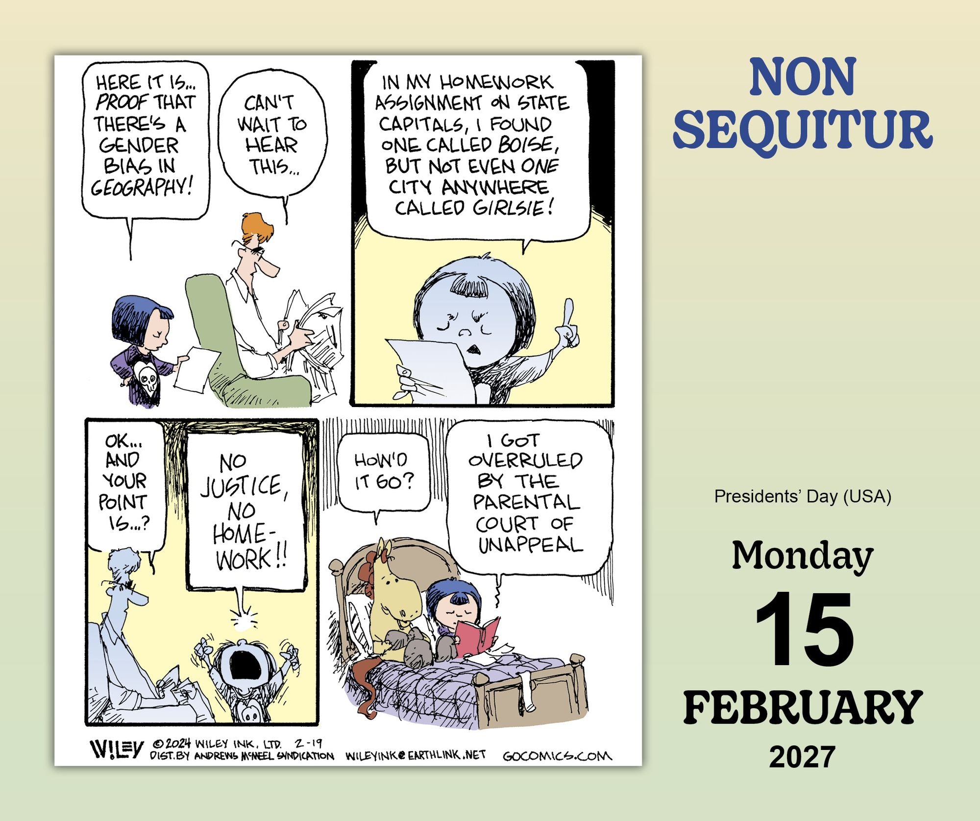 2027 Non Sequitur Day-to-Day Calendar