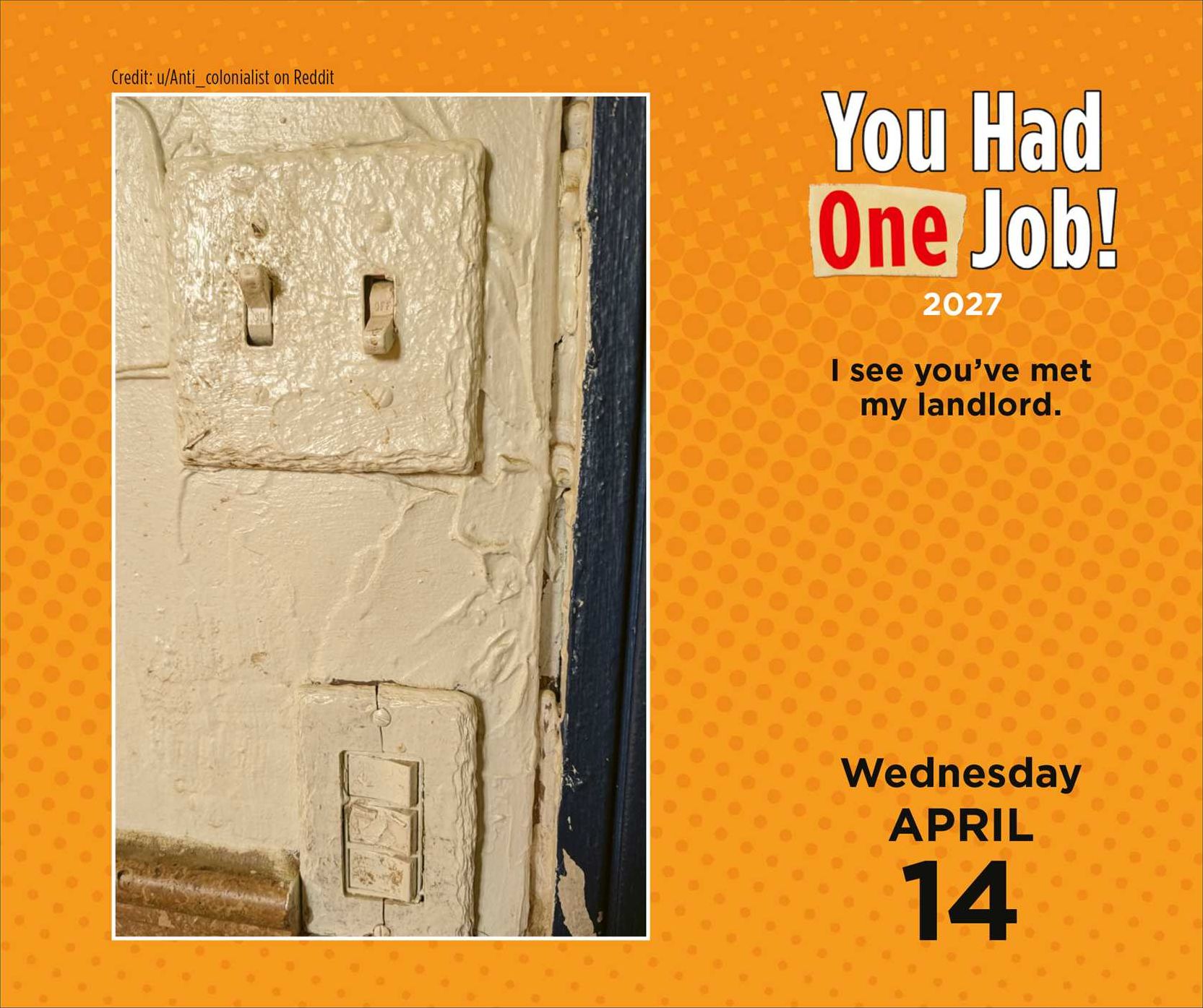 2027 You Had One Job Day-to-Day Calendar