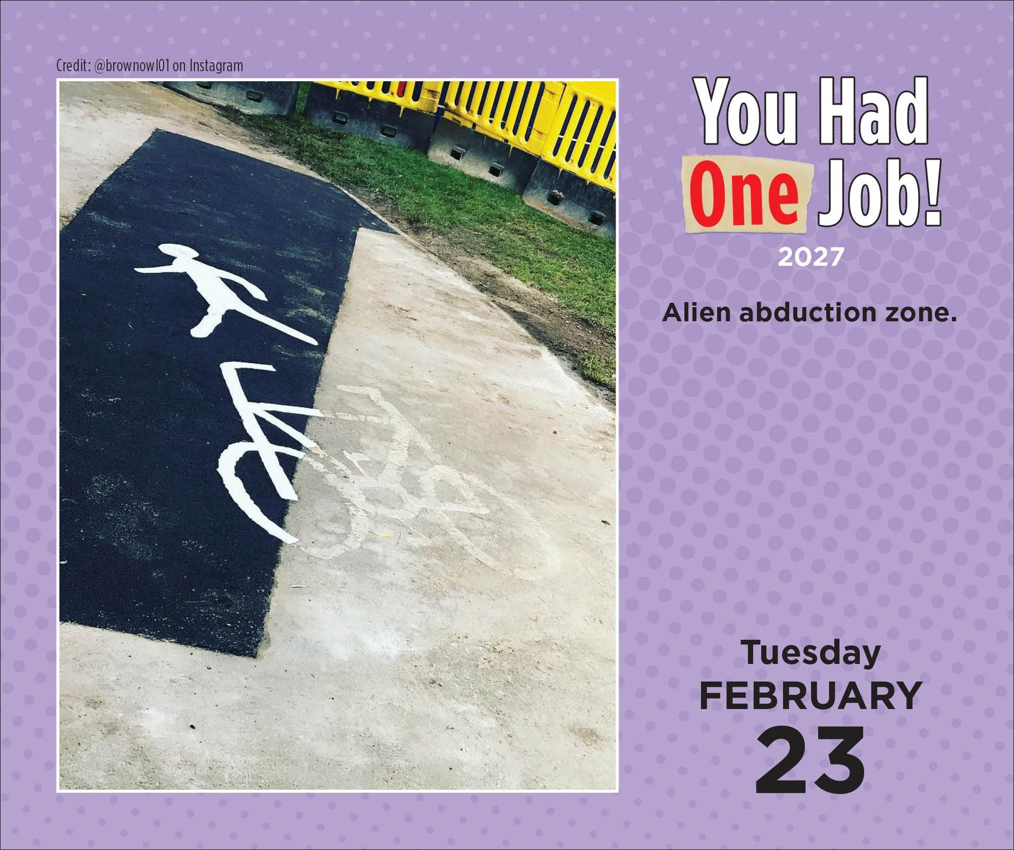 2027 You Had One Job Day-to-Day Calendar