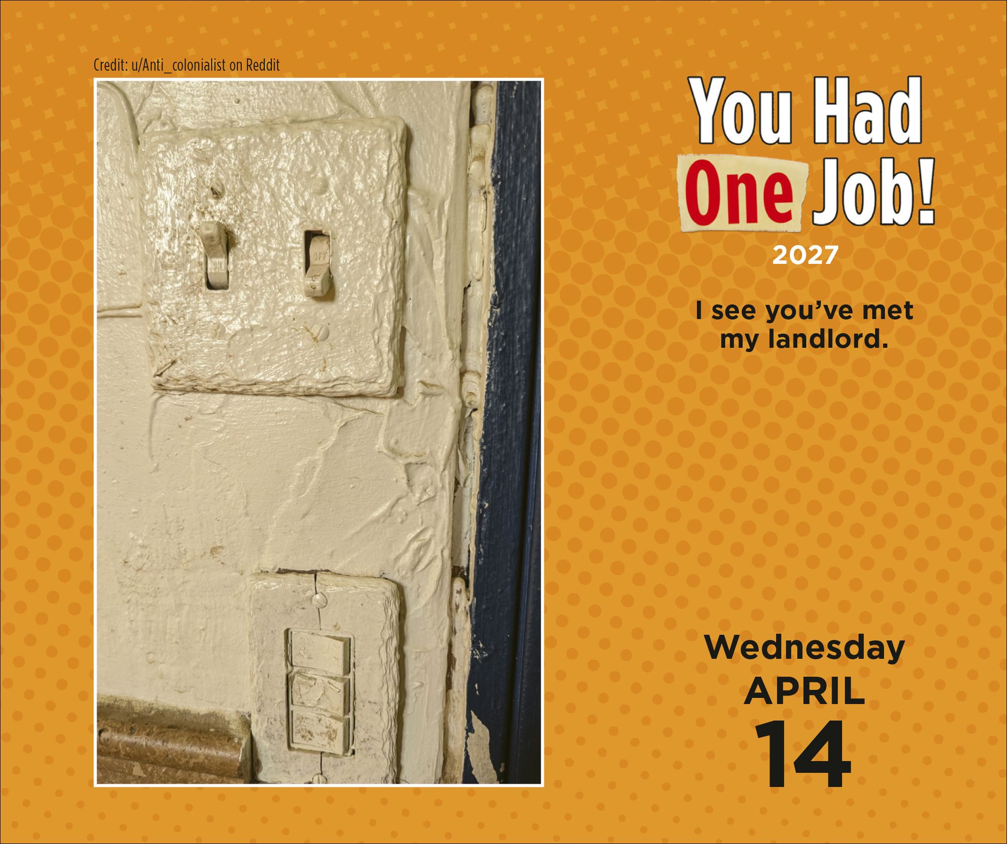 2027 You Had One Job Day-to-Day Calendar