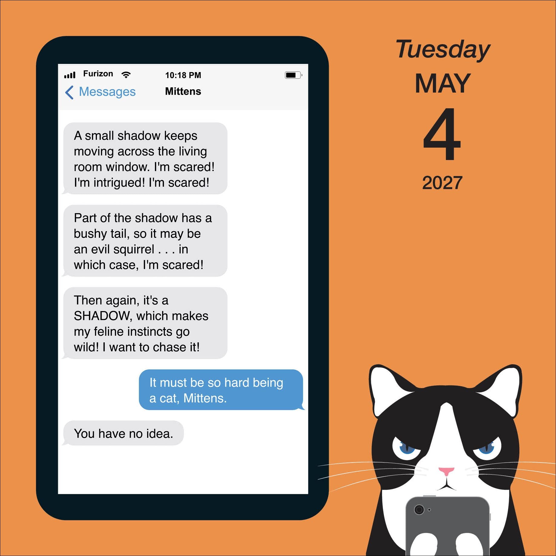 2027 Texts from Mittens the Cat Day-to-Day Calendar