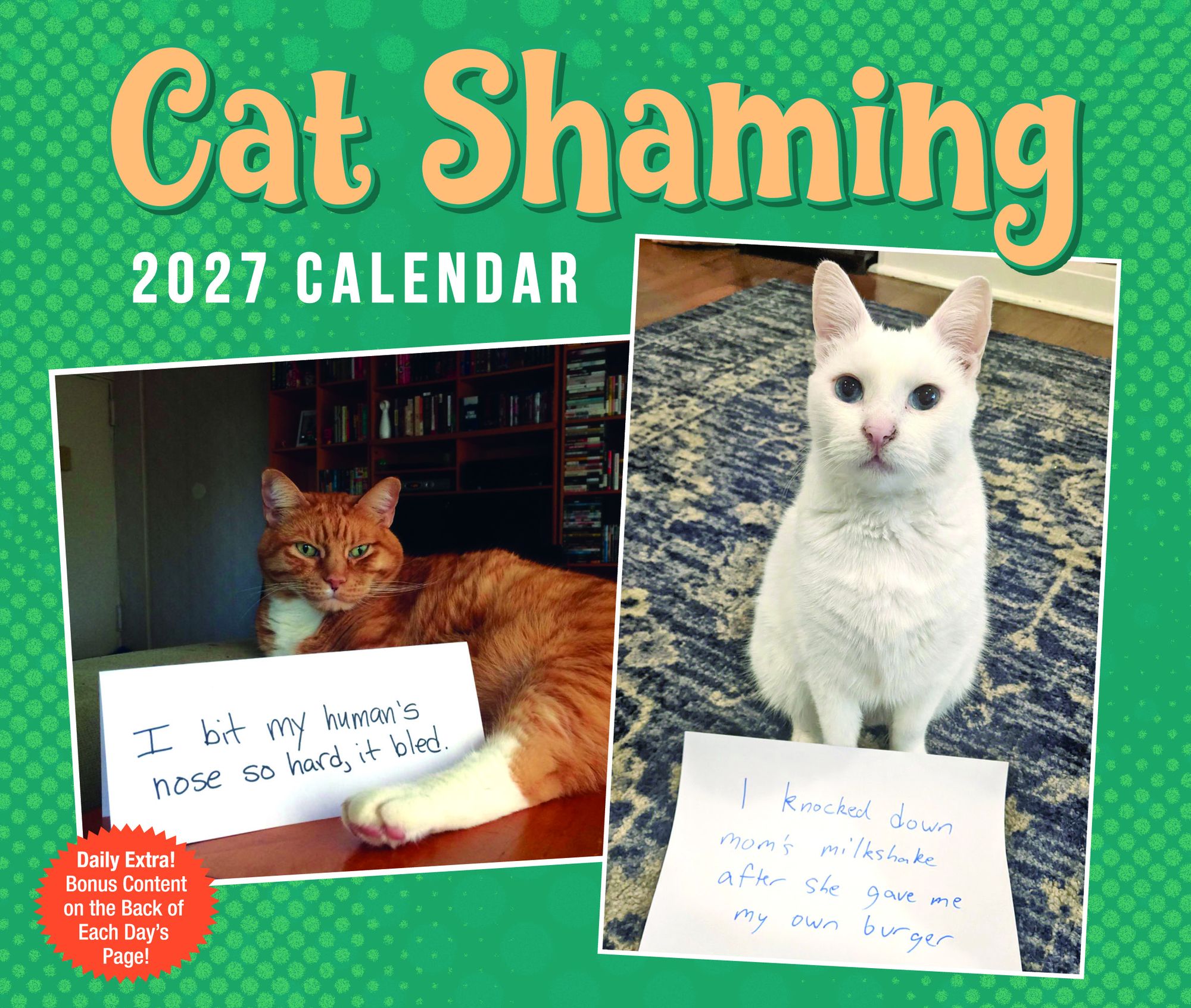 2027 Cat Shaming Day-to-Day Calendar