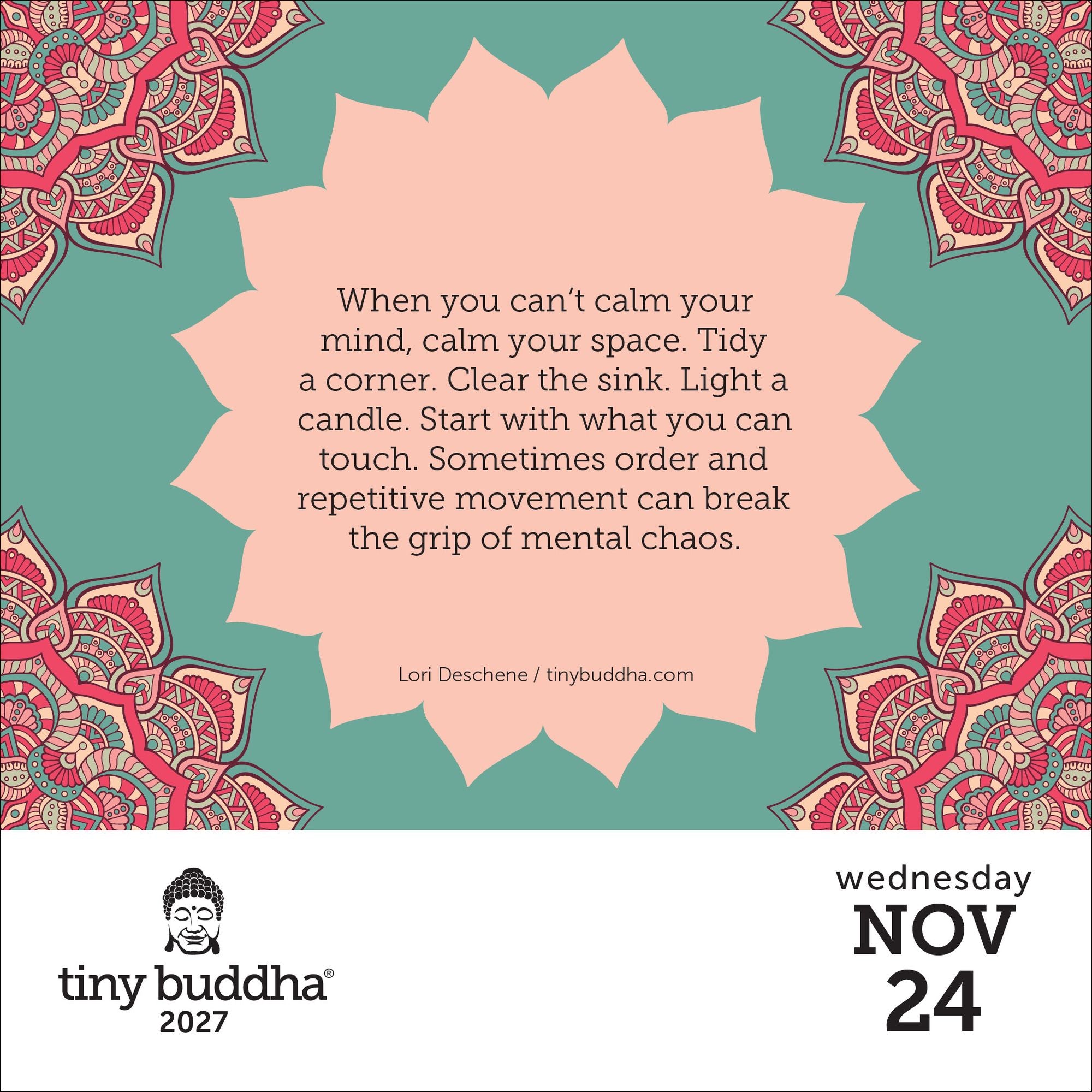 2027 Tiny Buddha Day-to-Day Calendar