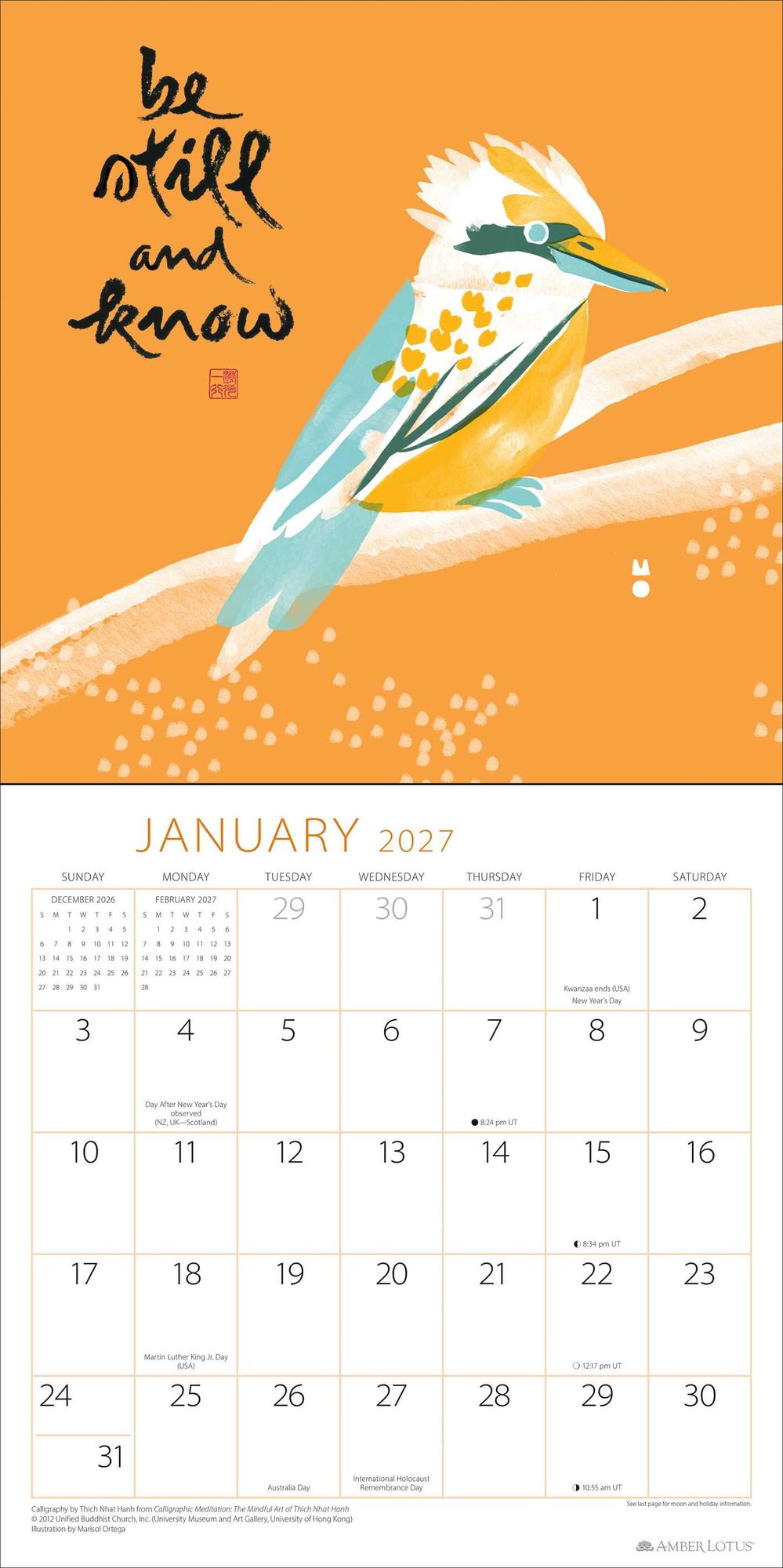 2027 Thich Nhat Hanh Wall Calendar