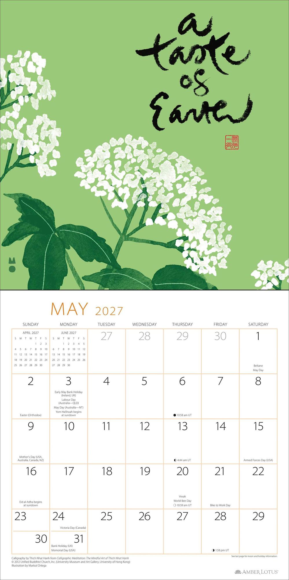 2027 Thich Nhat Hanh Wall Calendar