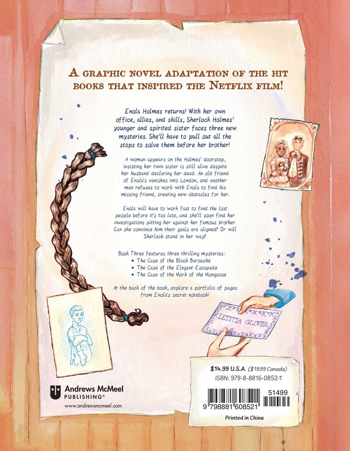 Enola Holmes: The Graphic Novels: The Case of the Black Barouche, The Case of the Elegant Escapade, and The Case of the Mark of the Mongoose