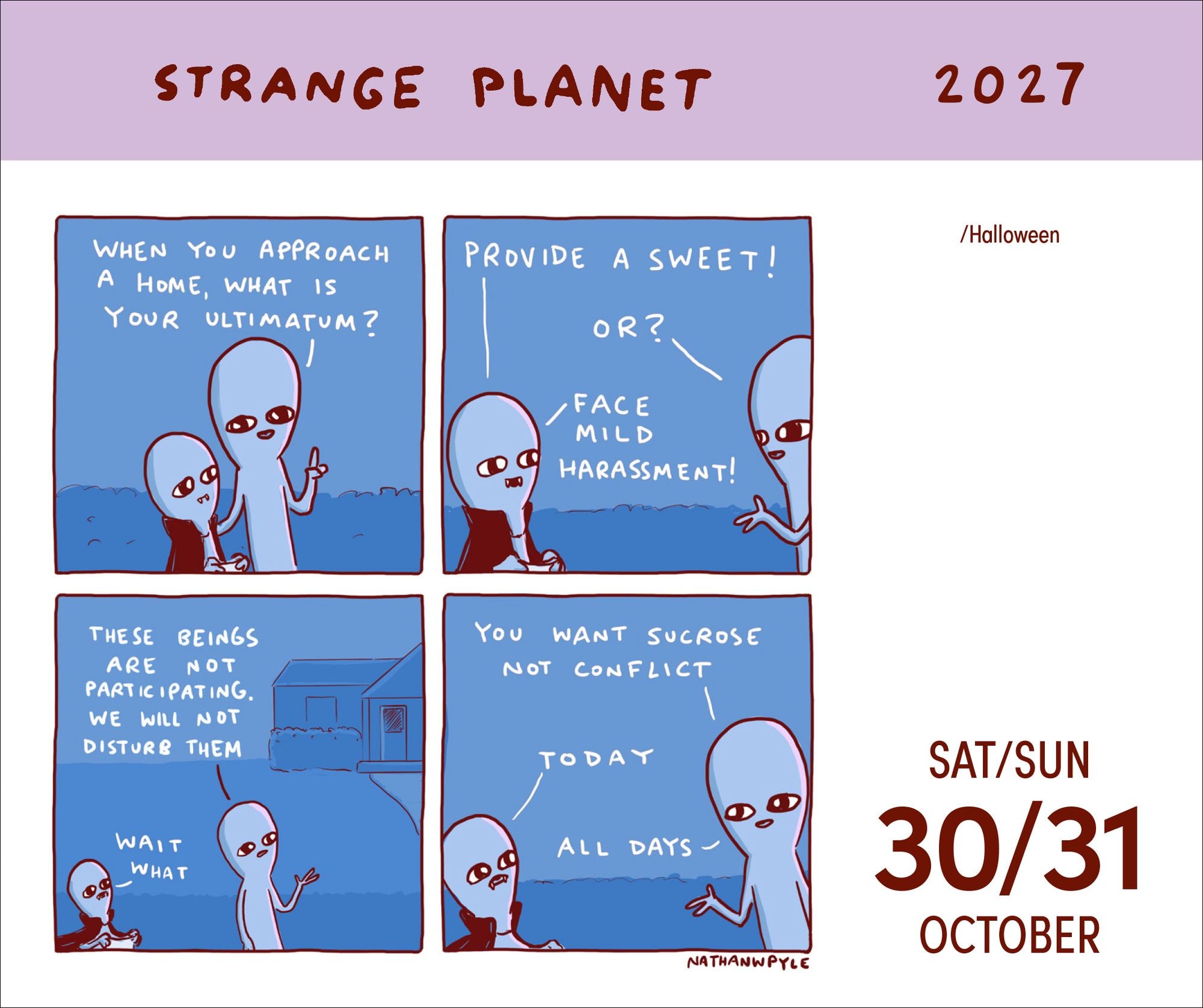 2027 Strange Planet Day-to-Day Calendar