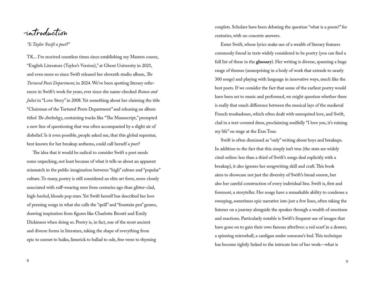 Meet Me in the Afterglow: The Annotated Poetry of Taylor Swift