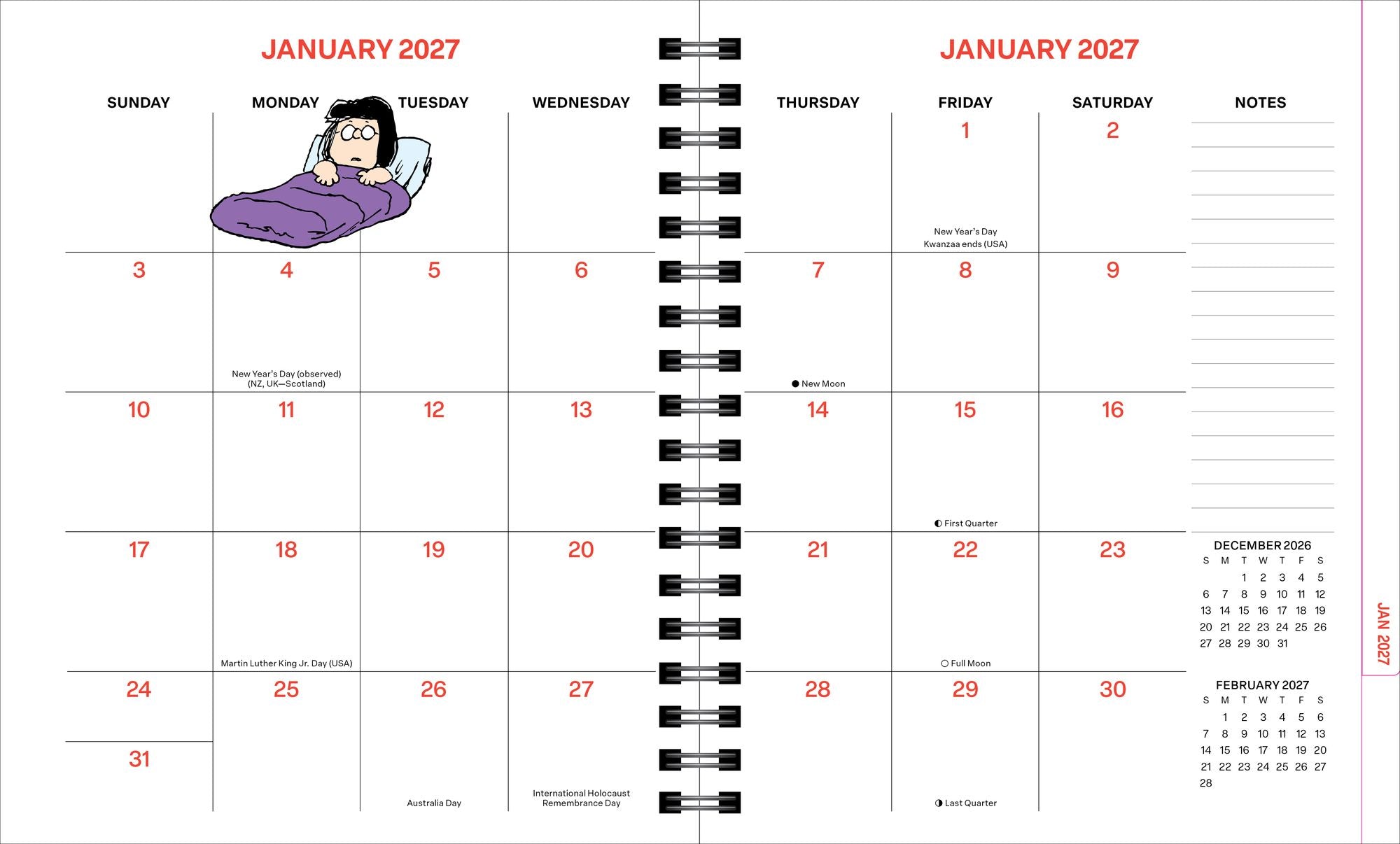 2026-2027 PEANUTS® 17-Month Weekly/Monthly Planner Calendar