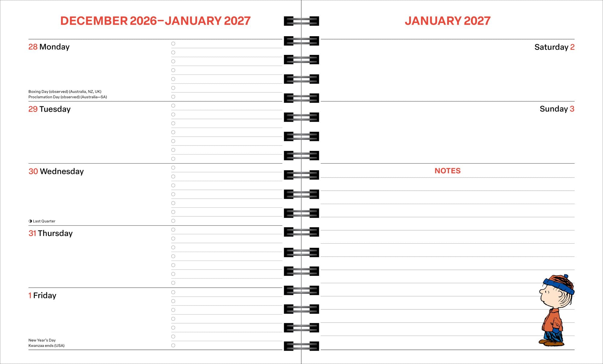2026-2027 PEANUTS® 17-Month Weekly/Monthly Planner Calendar