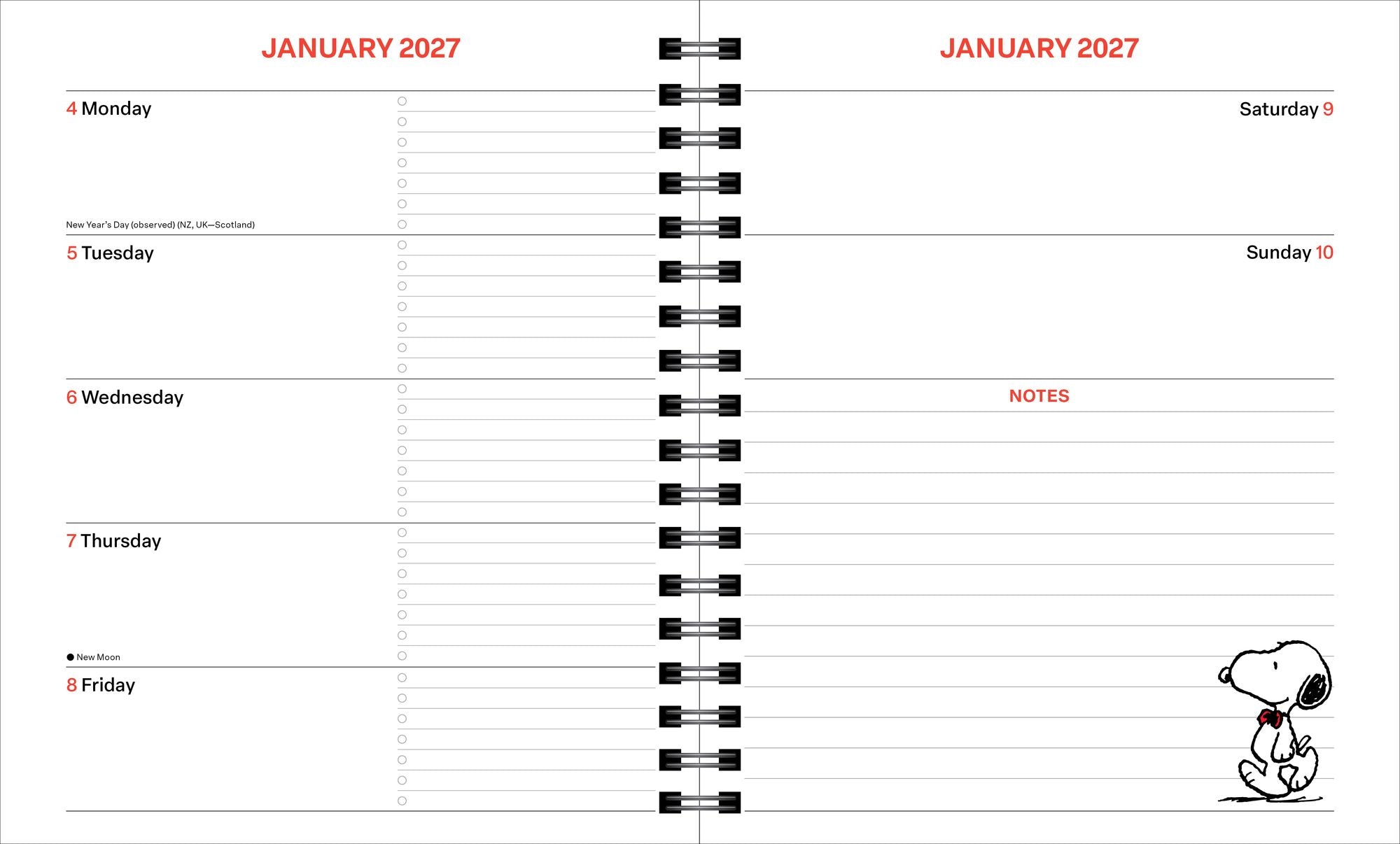 2026-2027 PEANUTS® 17-Month Weekly/Monthly Planner Calendar