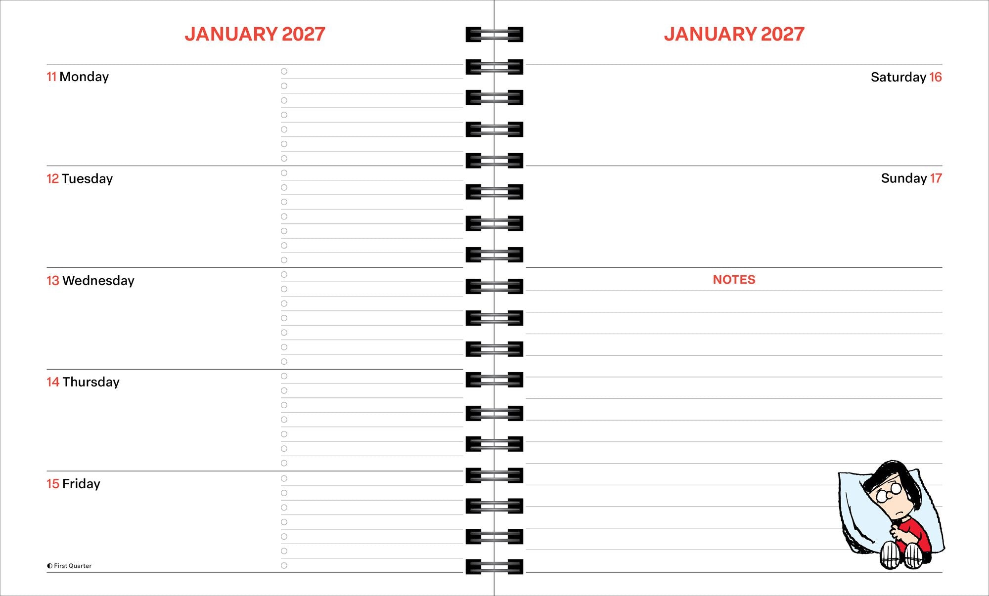 2026-2027 PEANUTS® 17-Month Weekly/Monthly Planner Calendar