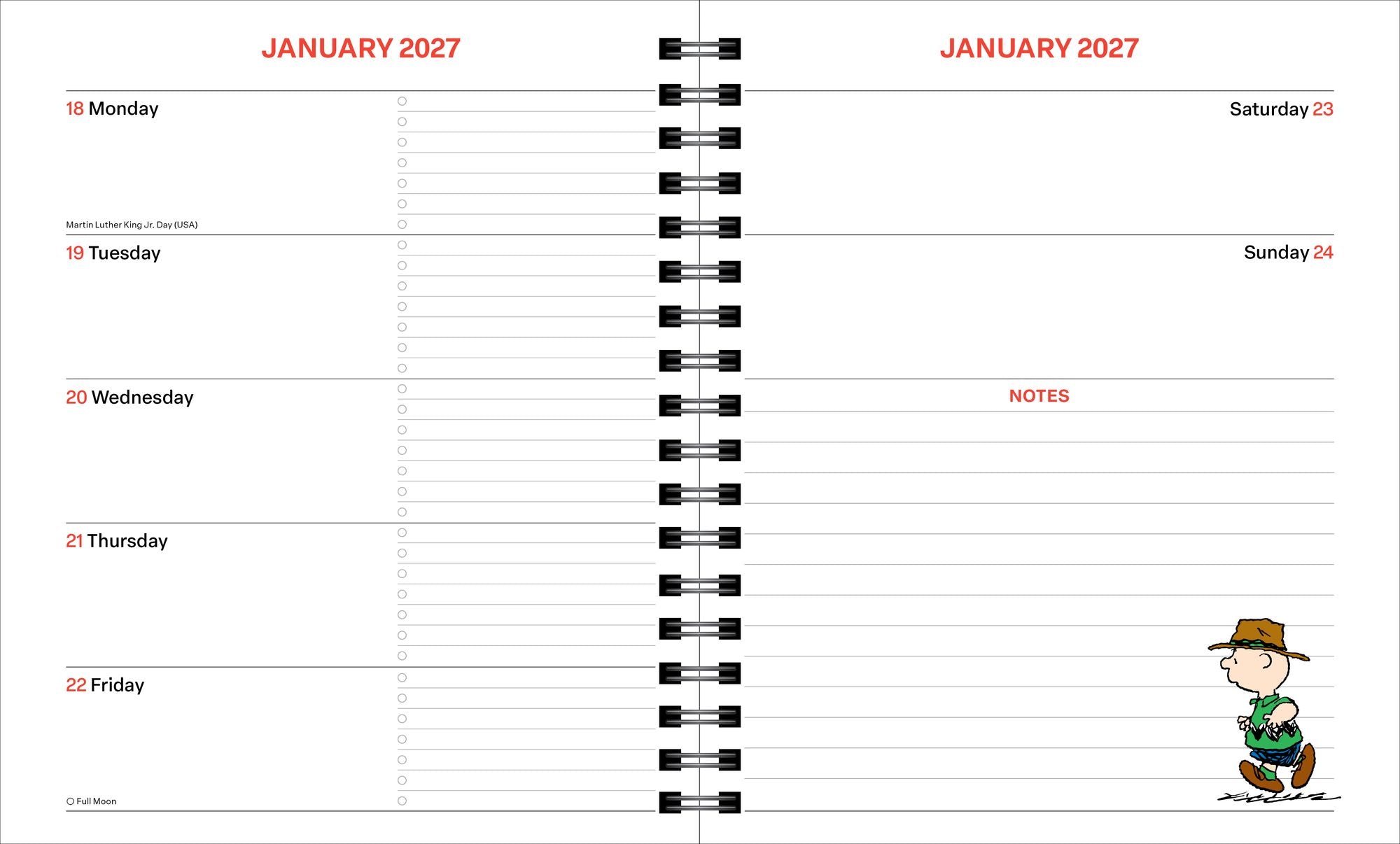 2026-2027 PEANUTS® 17-Month Weekly/Monthly Planner Calendar