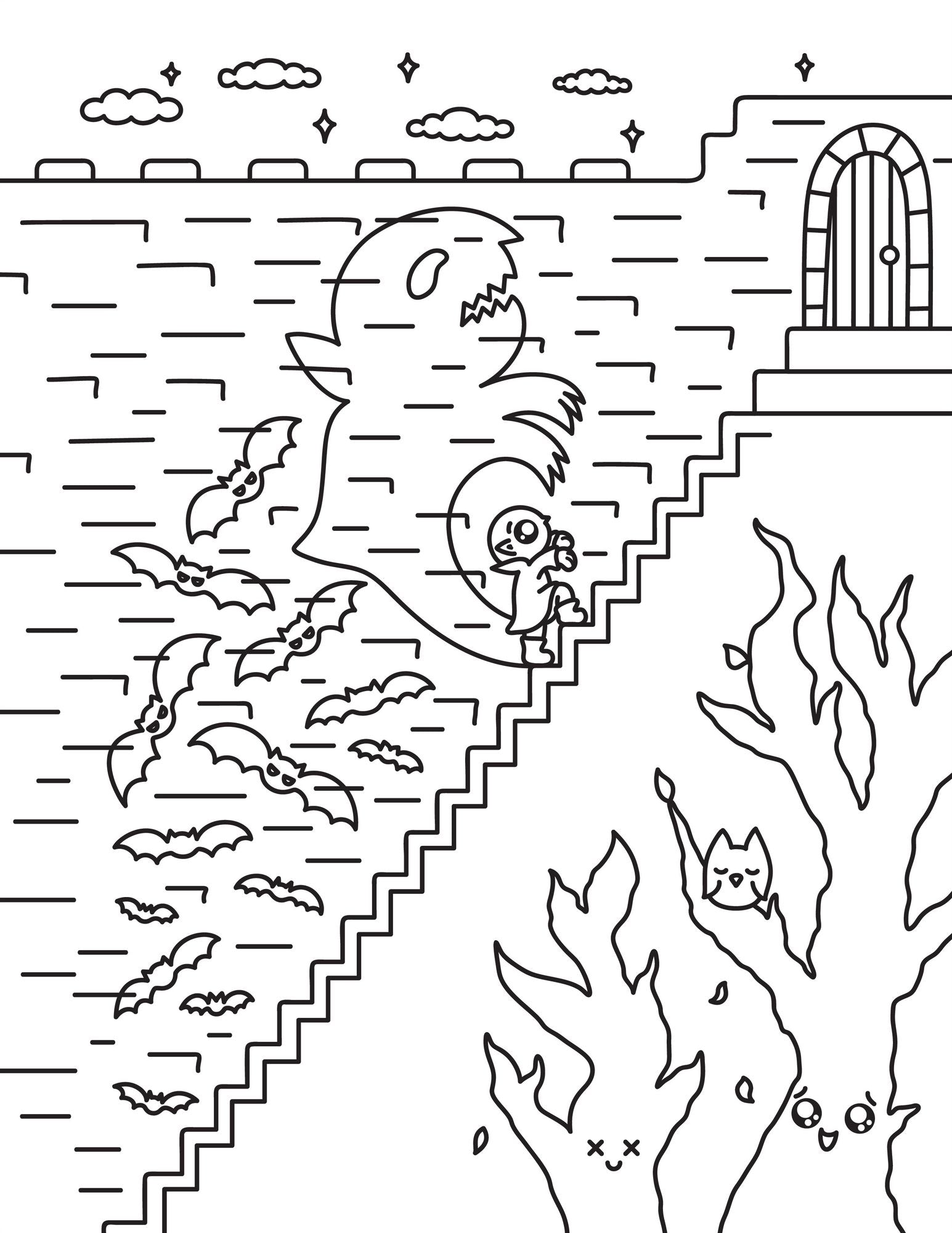 Creepy Cute Horror Coloring Book: Classic American Horror Meets Creepy Kawaii Style