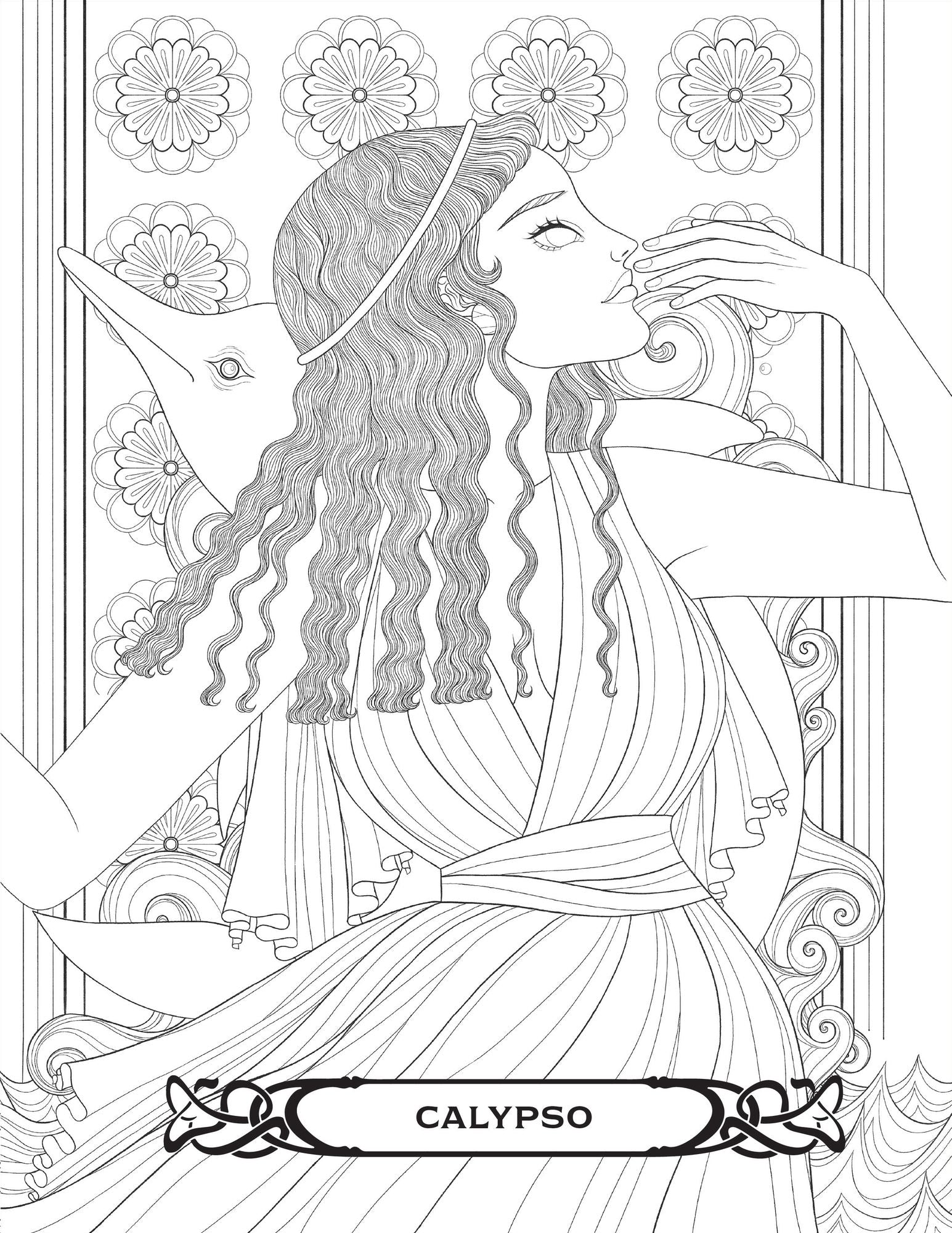 Badass Women of Greek Mythology Coloring Book: 45 Goddesses, Mortals, and Monsters to Color