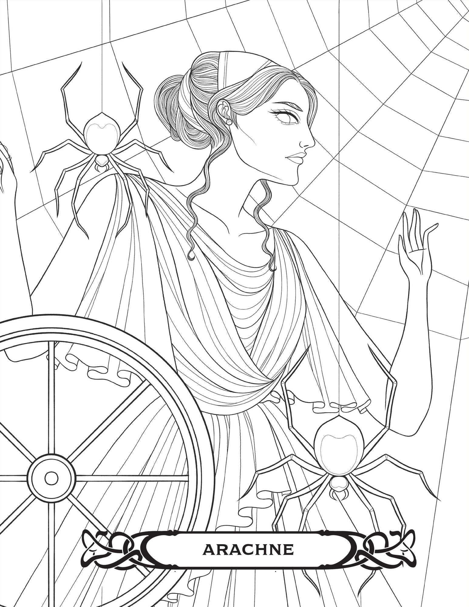 Badass Women of Greek Mythology Coloring Book: 45 Goddesses, Mortals, and Monsters to Color