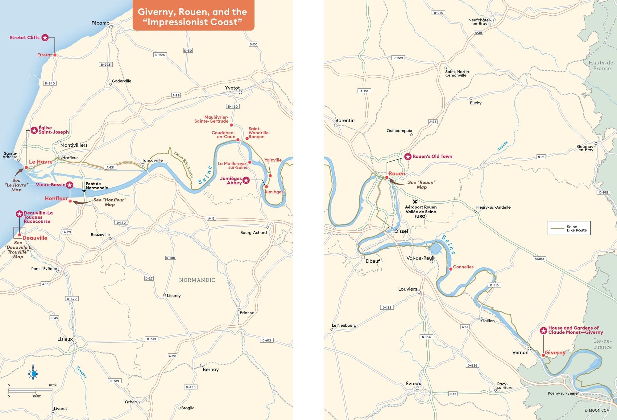 Moon Normandy & Brittany: With Mont-Saint-Michel: Castles & Cathedrals, Charming Villages & Markets, D-Day Beaches