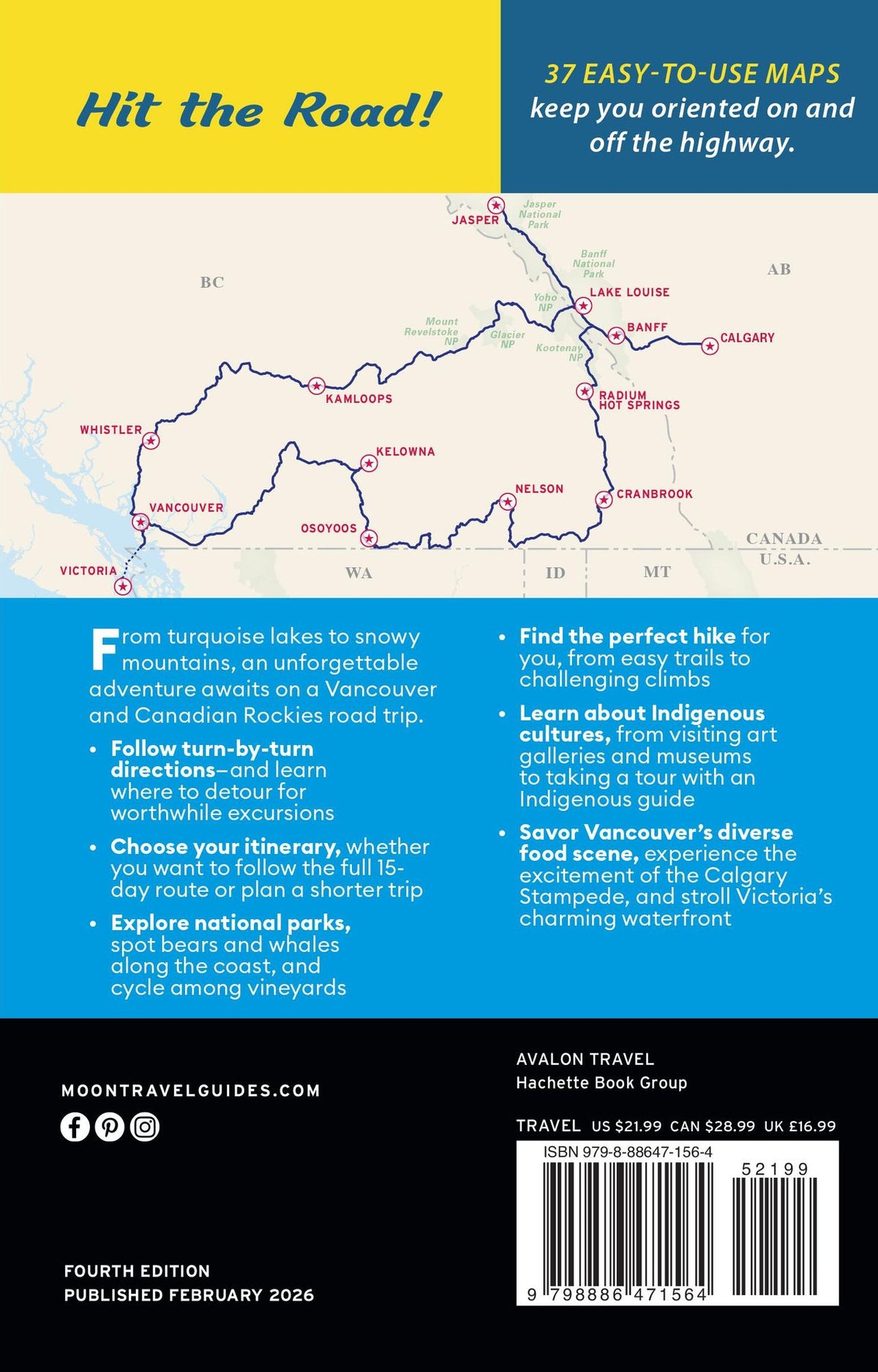 Moon Vancouver & Canadian Rockies Road Trip: With Victoria, the Sea-to-Sky Highway, Banff & Jasper