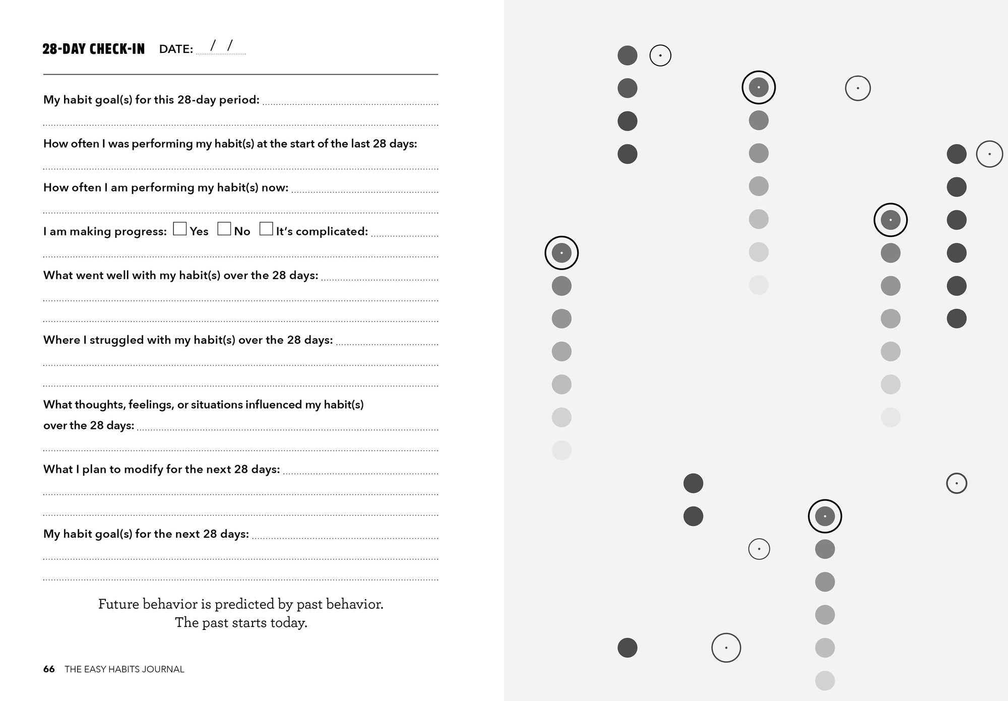The Easy Habits Journal: Better Habits in 12 Weeks