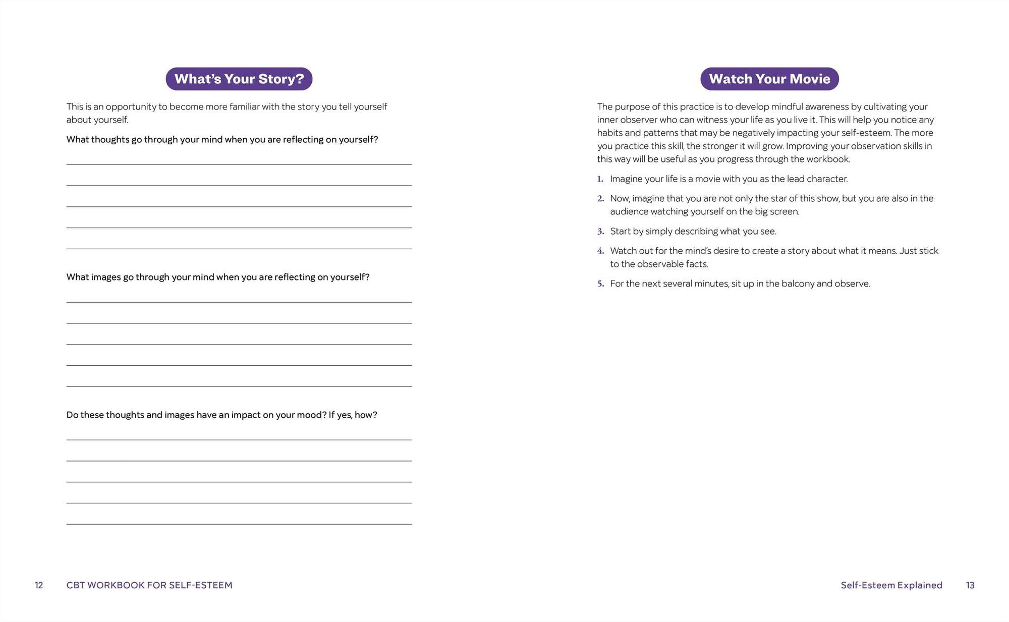 Cognitive Behavioral Therapy Workbook for Self-Esteem: Identify, Challenge, and Change Your Thoughts and Actions