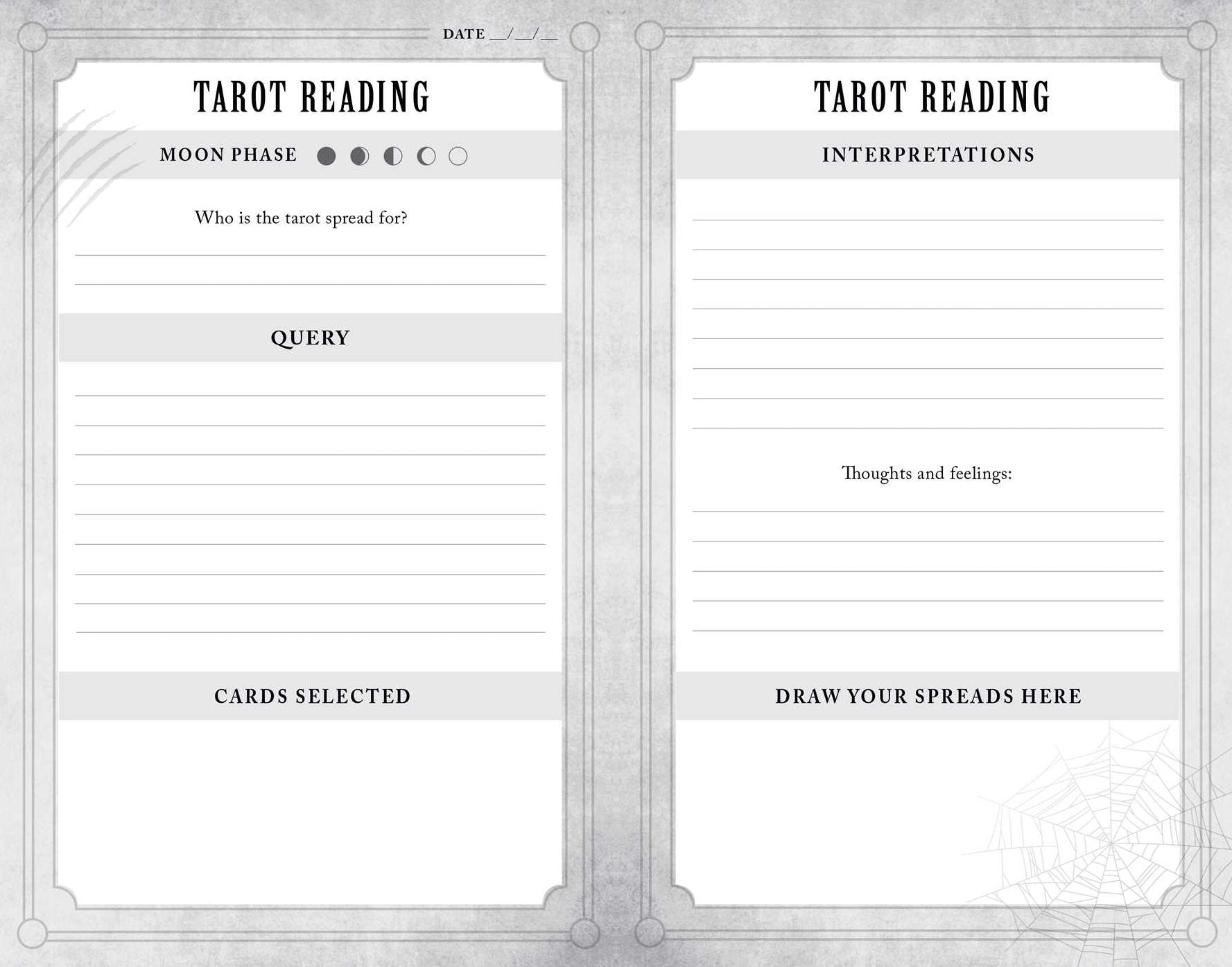 Universal Monsters Tarot Journal