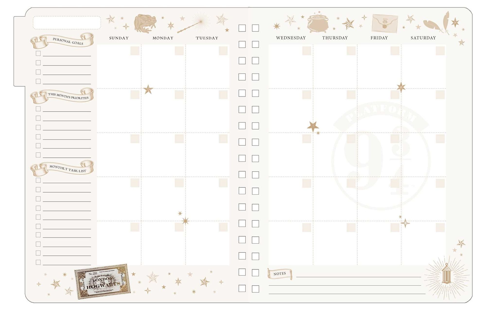 Harry Potter: Magical Places 12-Month Undated Planner