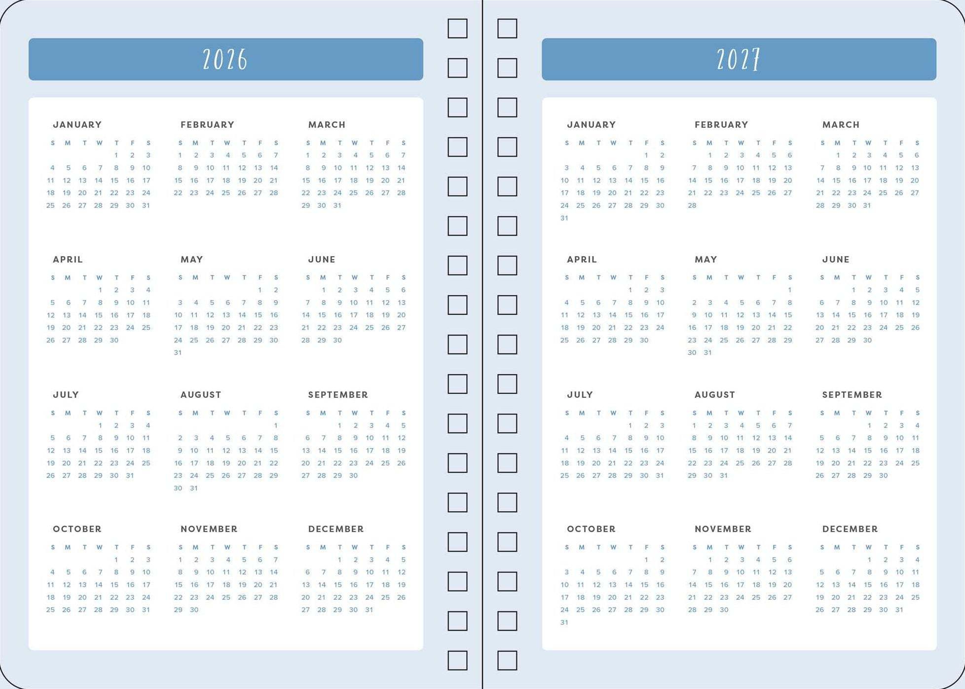 2026 Gilmore Girls 13-Month Weekly Planner