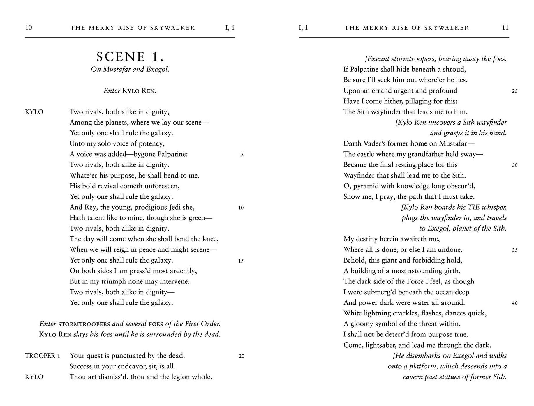 William Shakespeare's The Merry Rise of Skywalker: Star Wars Part the Ninth