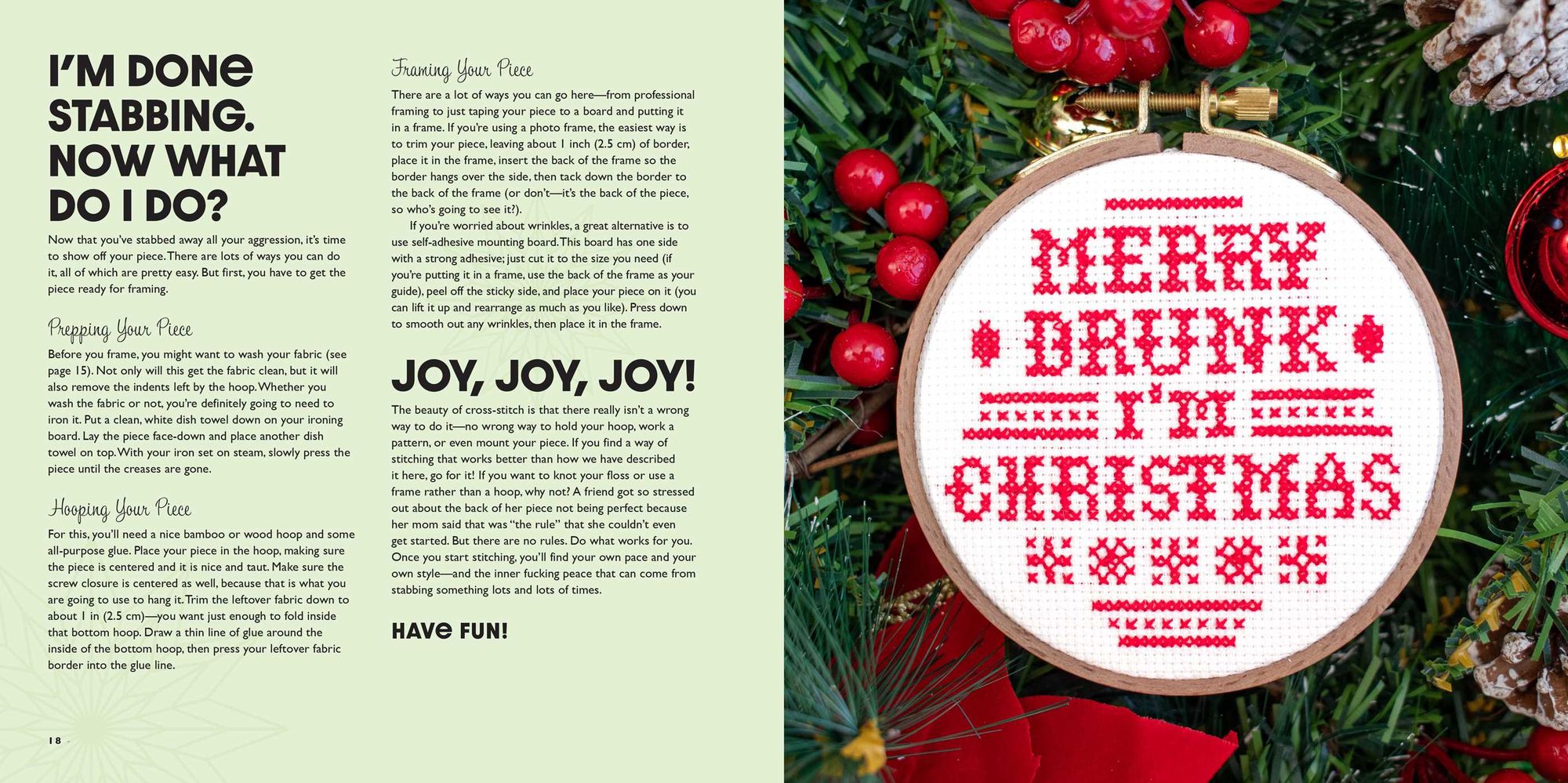 Festive As F*ck: Subversive Cross-Stitch for the Holidays
