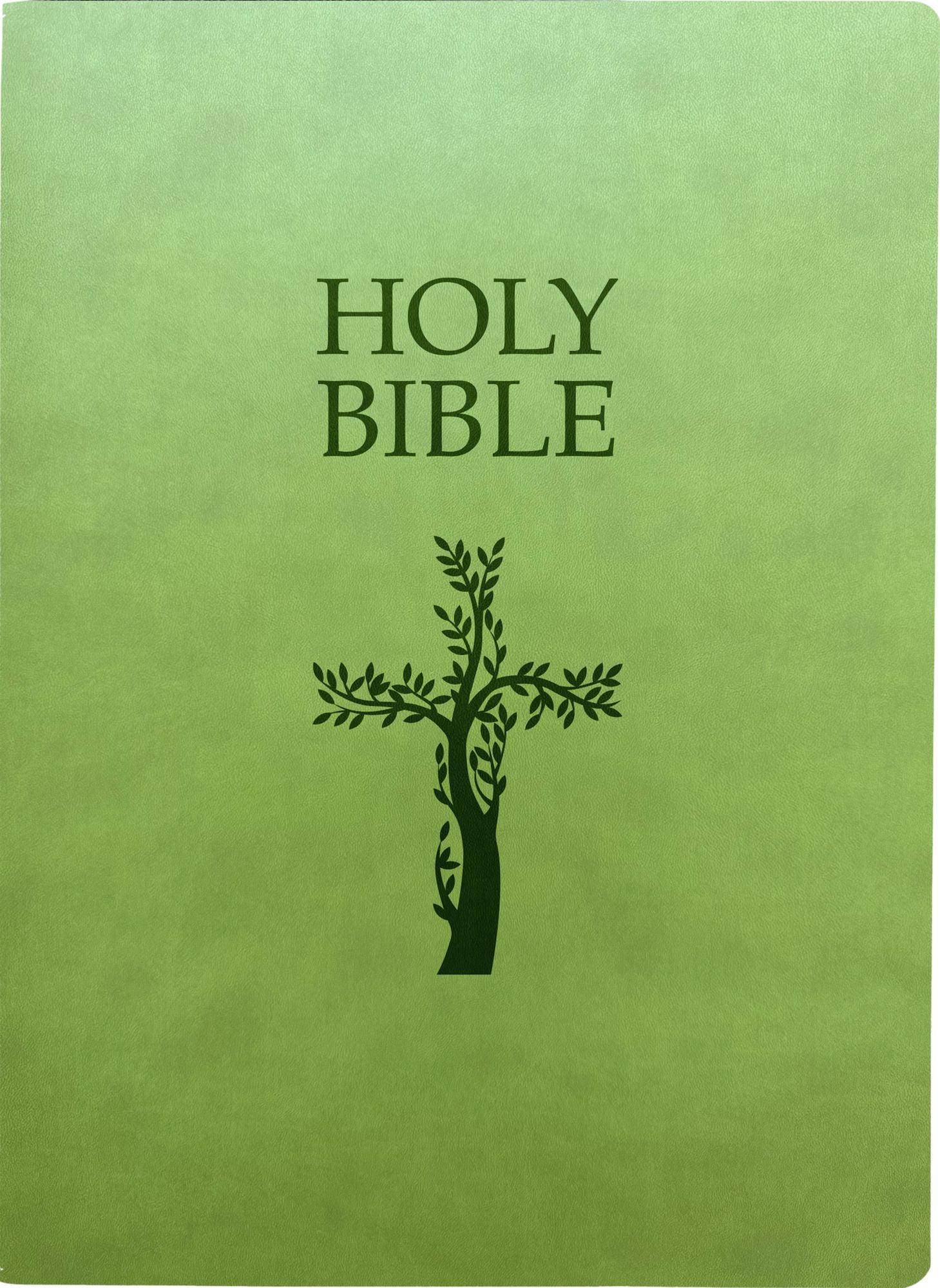 KJV Holy Bible, Cross Design, Large Print, Olive Ultrasoft: (Red Letter, Green, 1611 Version)