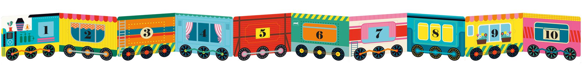 Number Train: Fold Out, Lift-the-Flaps, and Climb on Board!