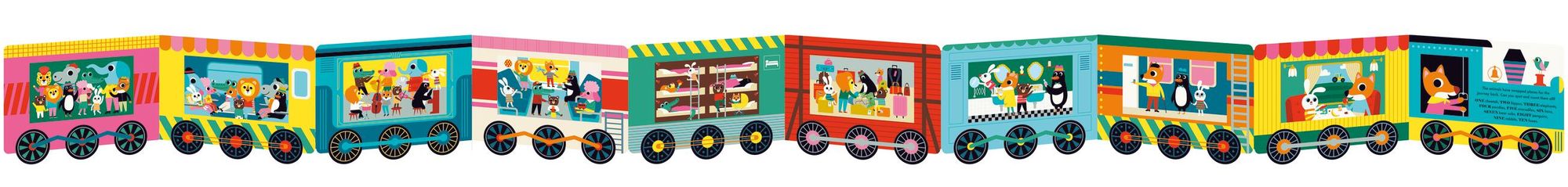 Number Train: Fold Out, Lift-the-Flaps, and Climb on Board!