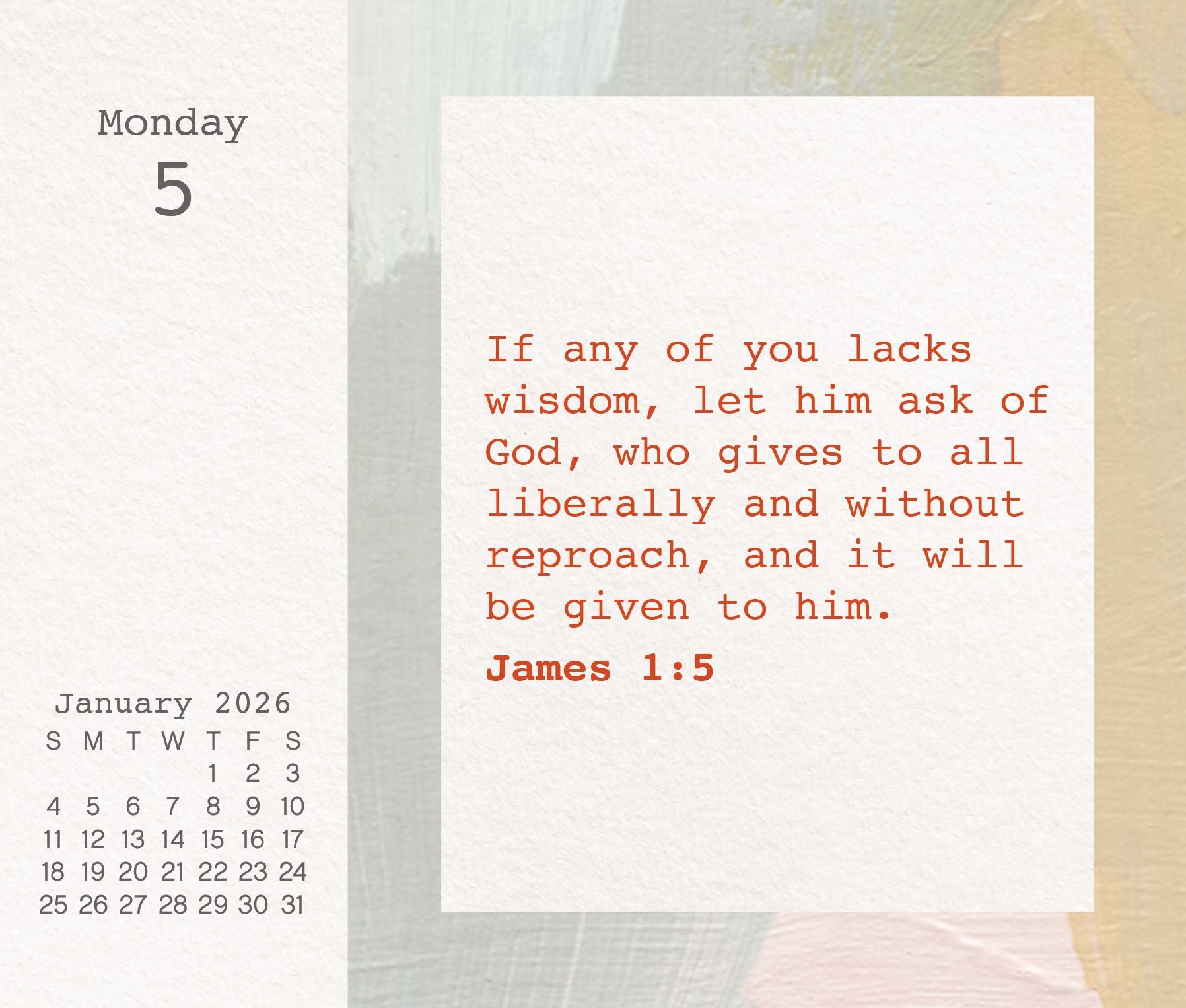 2026 Bible Verses Box