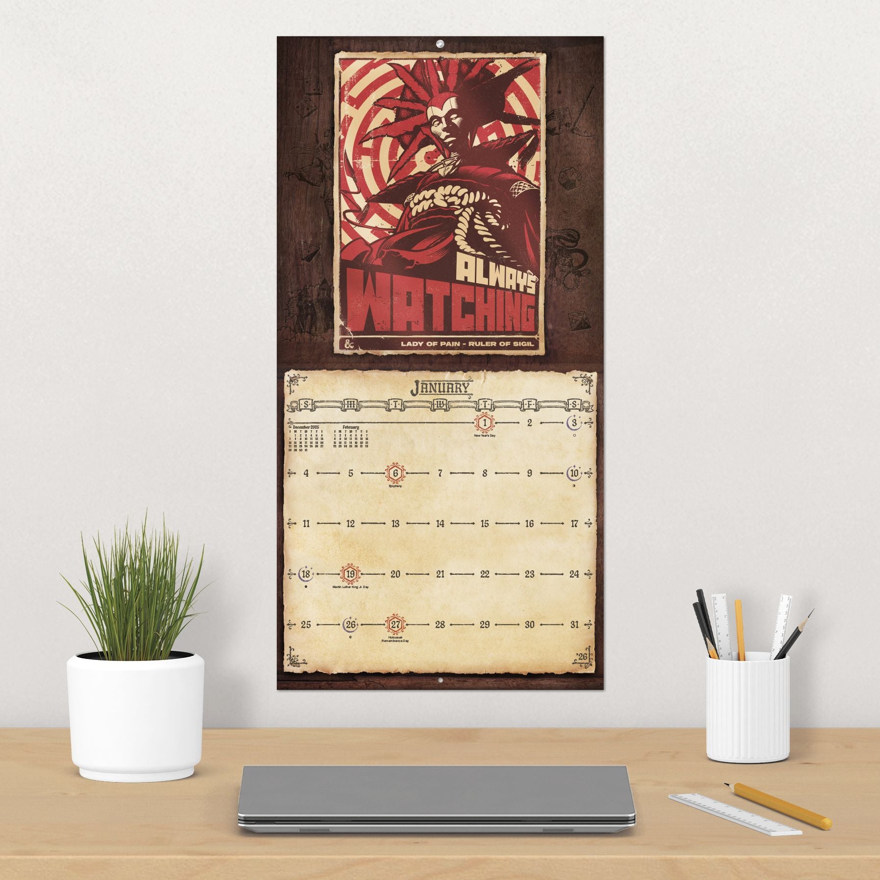 2026 Dungeons & Dragons Wall Calendar