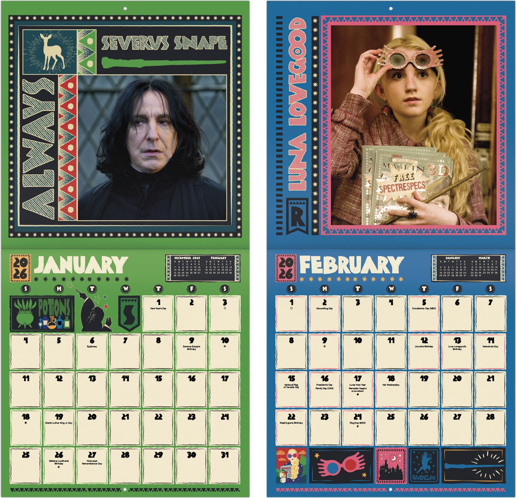 2026 Harry Potter Wall Calendar