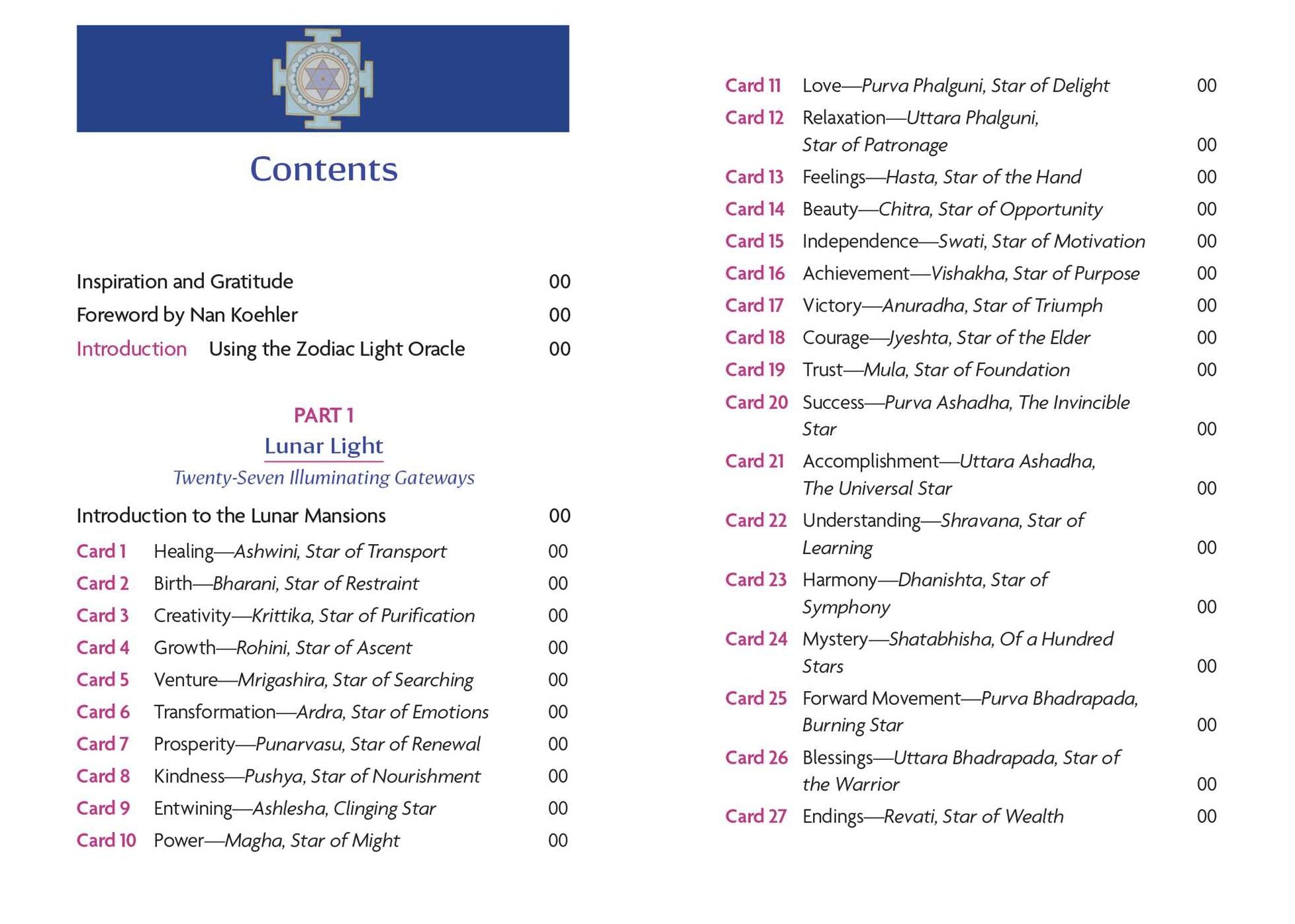 The Zodiac Light Oracle: Nakshatras, Sun Signs, and Planets