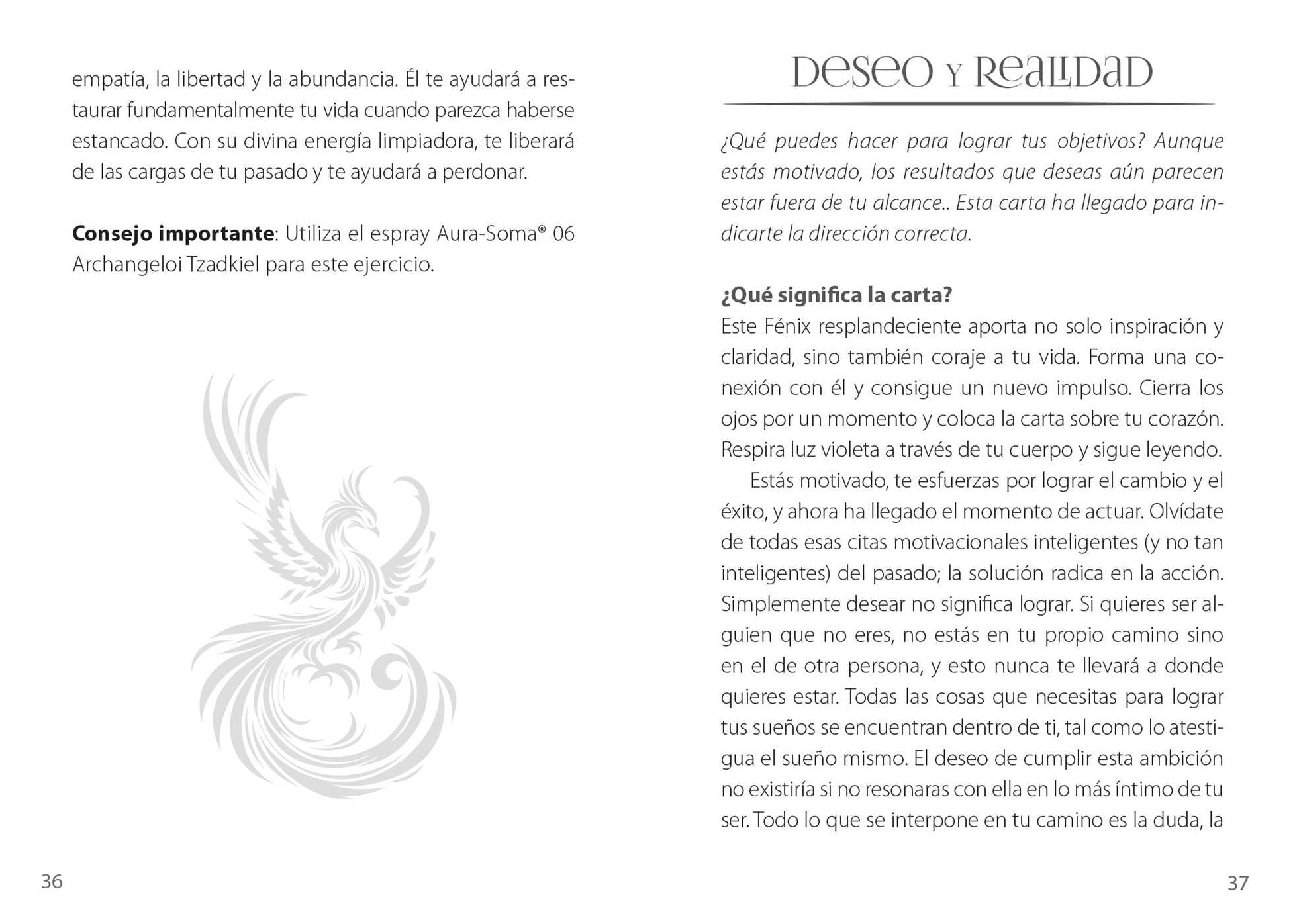 Oráculo del Fénix: Mazo de 44 cartas y un libro guía