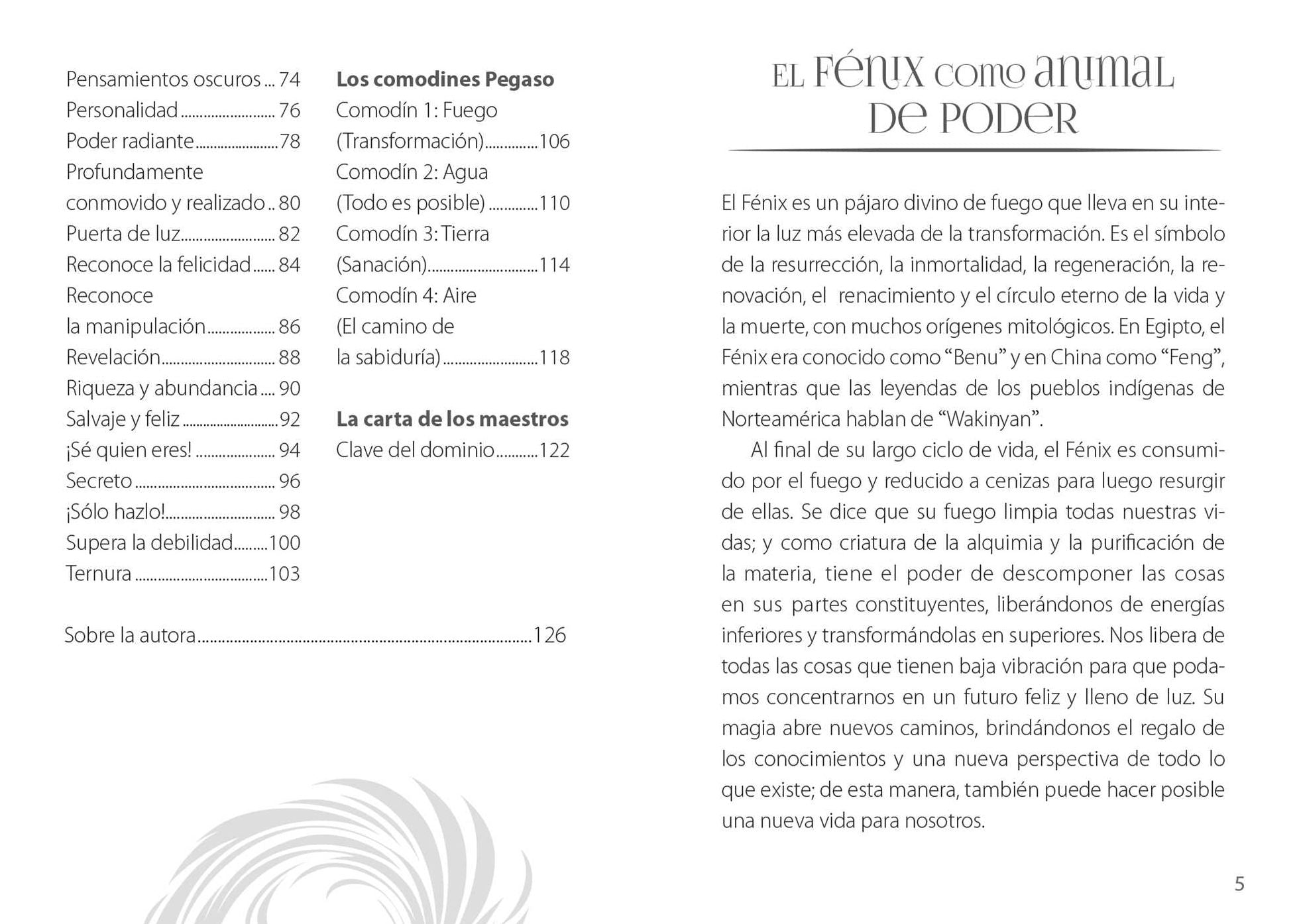 Oráculo del Fénix: Mazo de 44 cartas y un libro guía