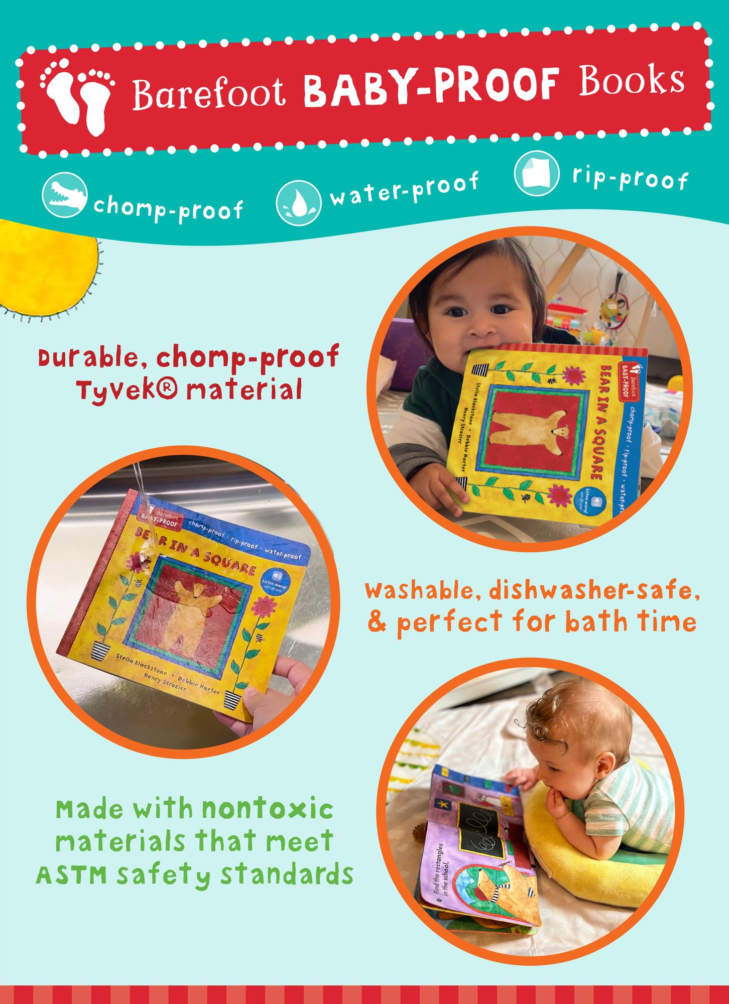 Barefoot Baby-Proof: Bear in Sunshine