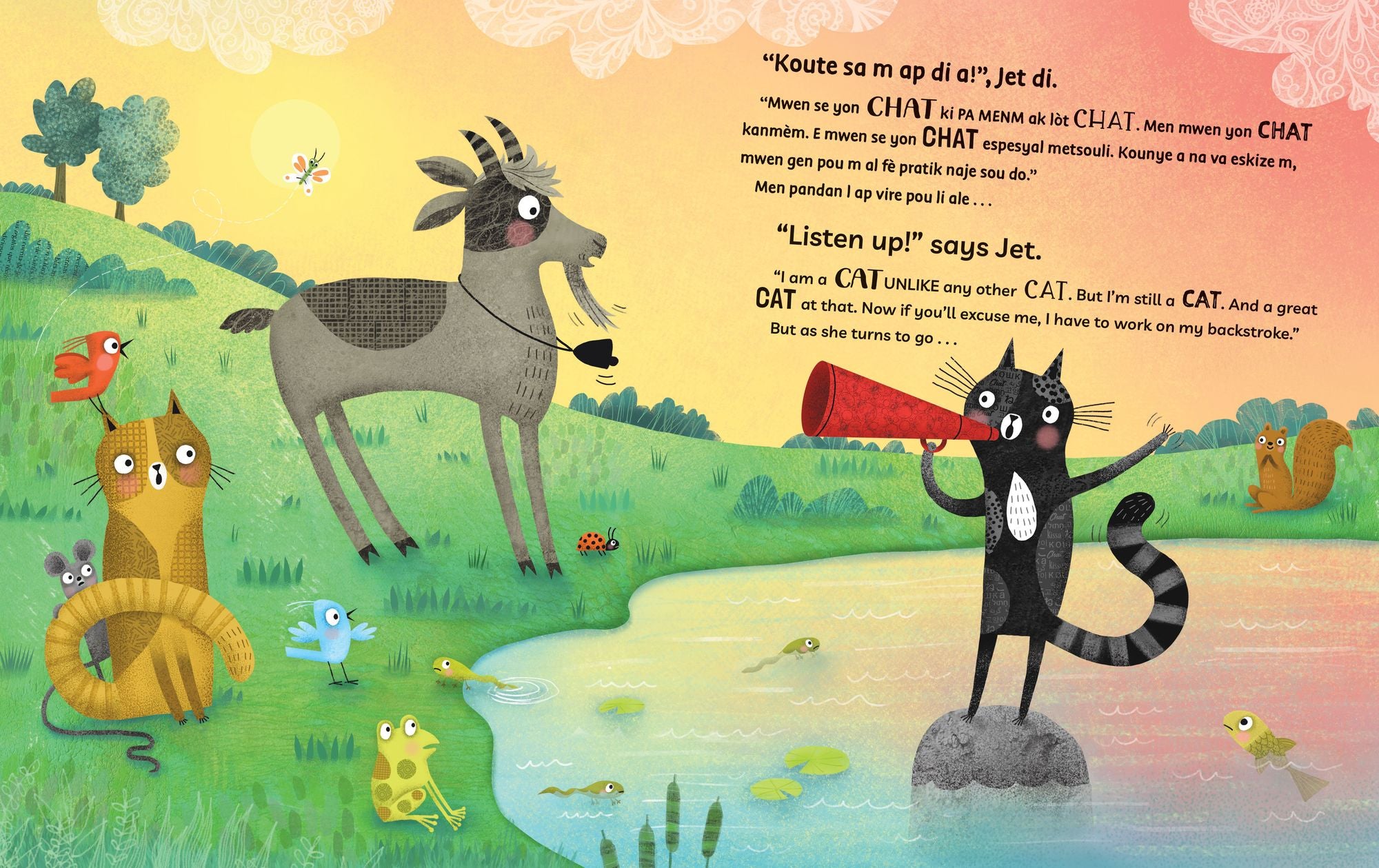 Jet the Cat (Is Not a Cat) (Bilingual Haitian Creole & English)
