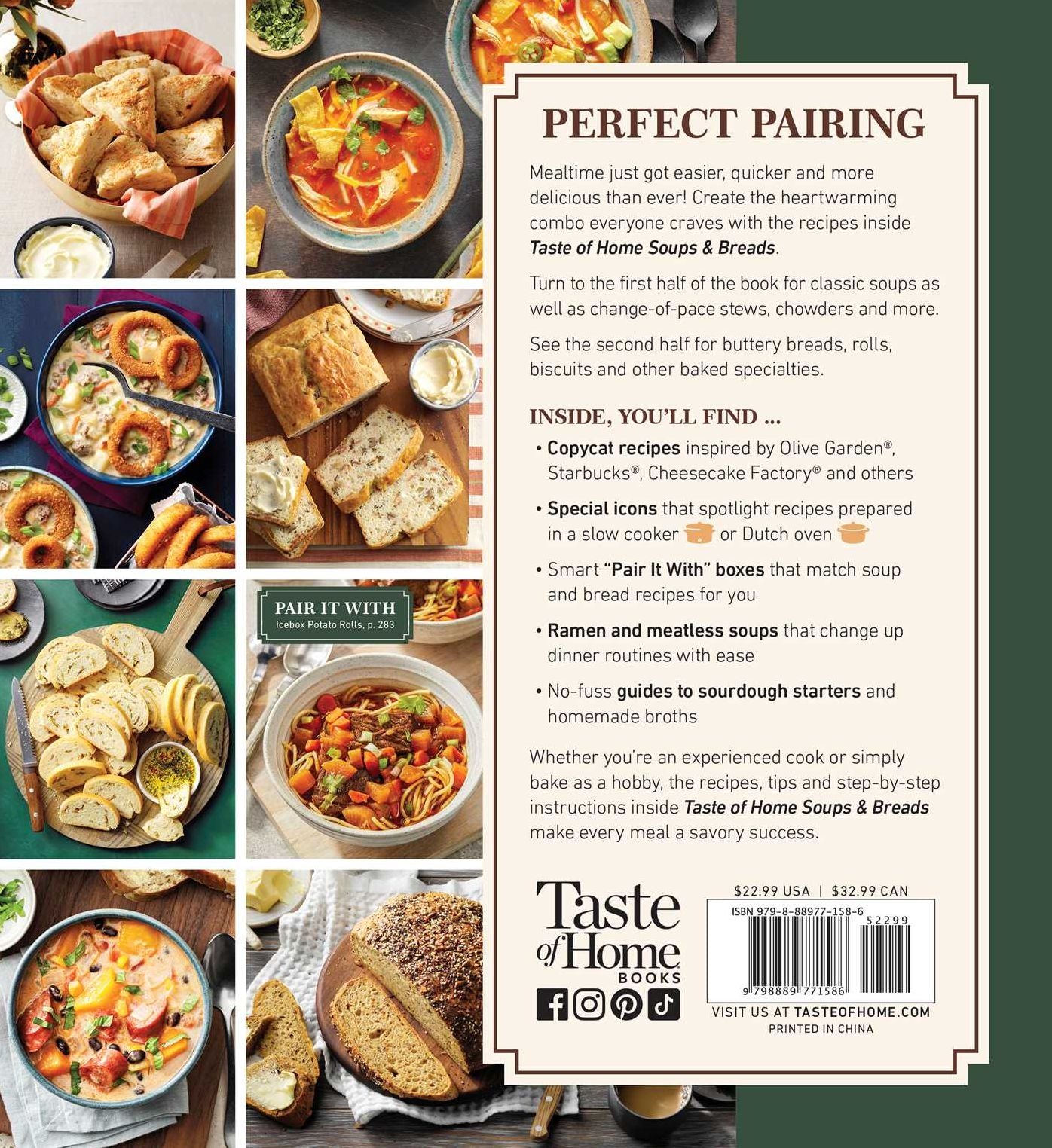 Taste of Home Soups & Breads: 200+ Comforting Recipes for Soups, Stews, Chowders, and Homemade Breads