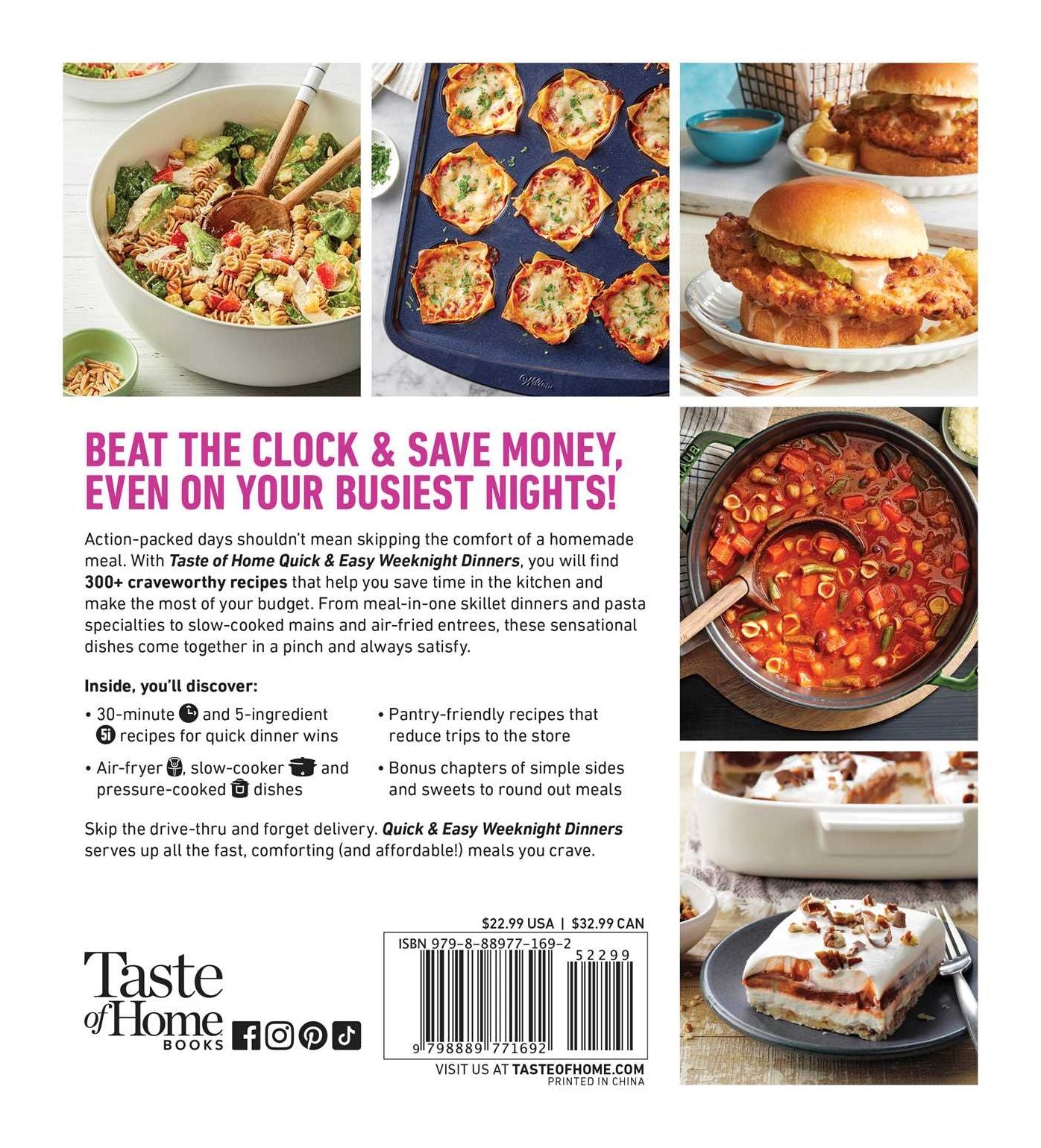 Taste of Home Quick & Easy Weeknight Dinners: With 200 Plus Recipes for Fast and Family Friendly Meals