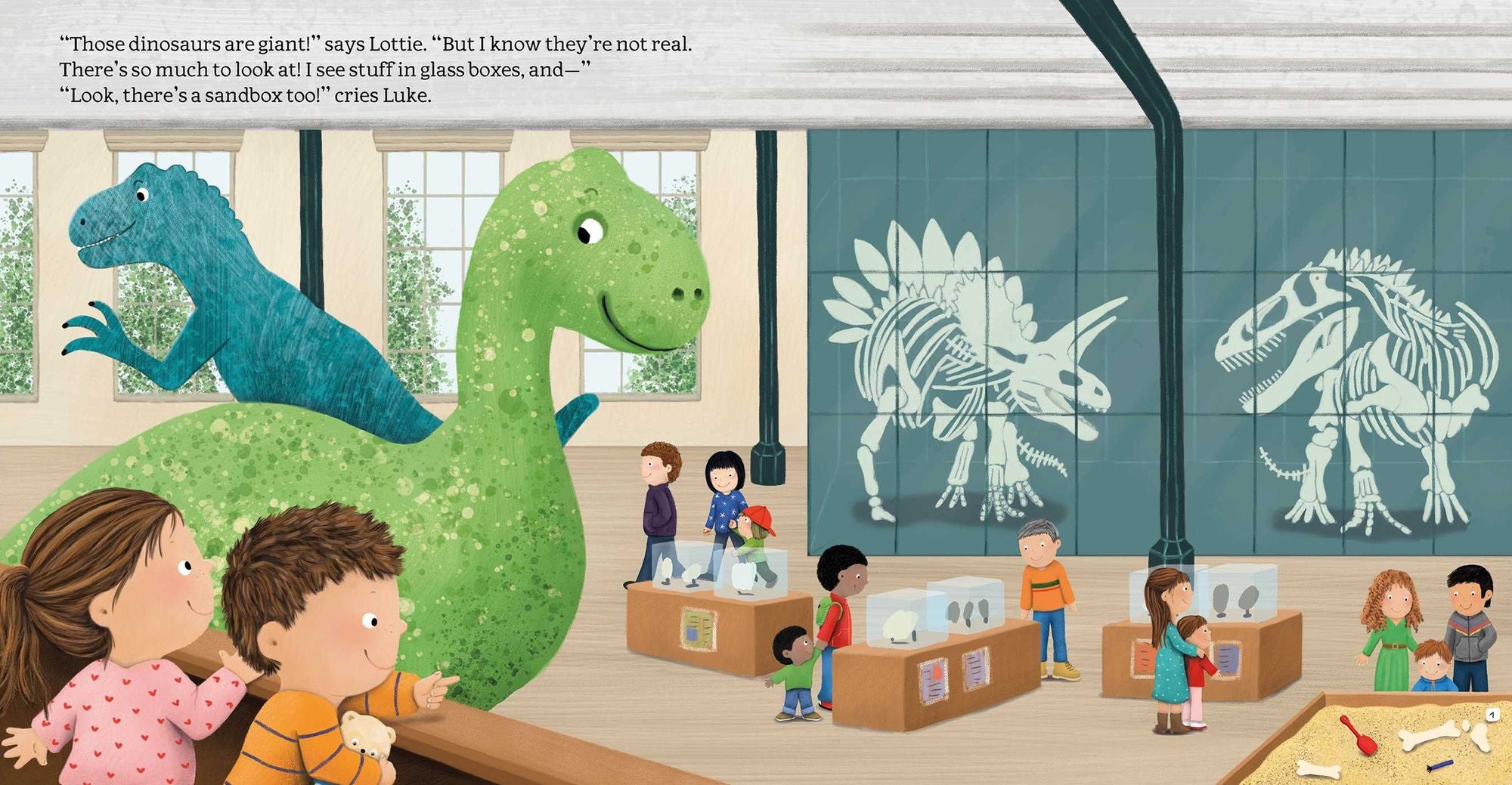 Luke and Lottie. The Dinosaur Museum