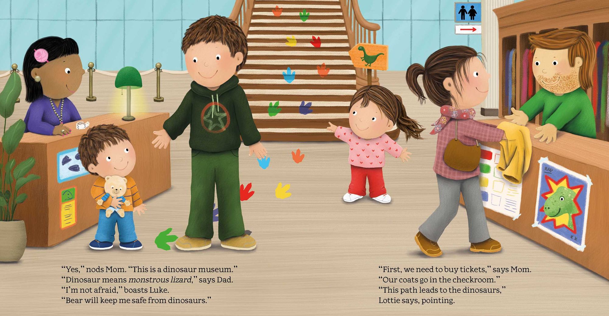 Luke and Lottie. The Dinosaur Museum