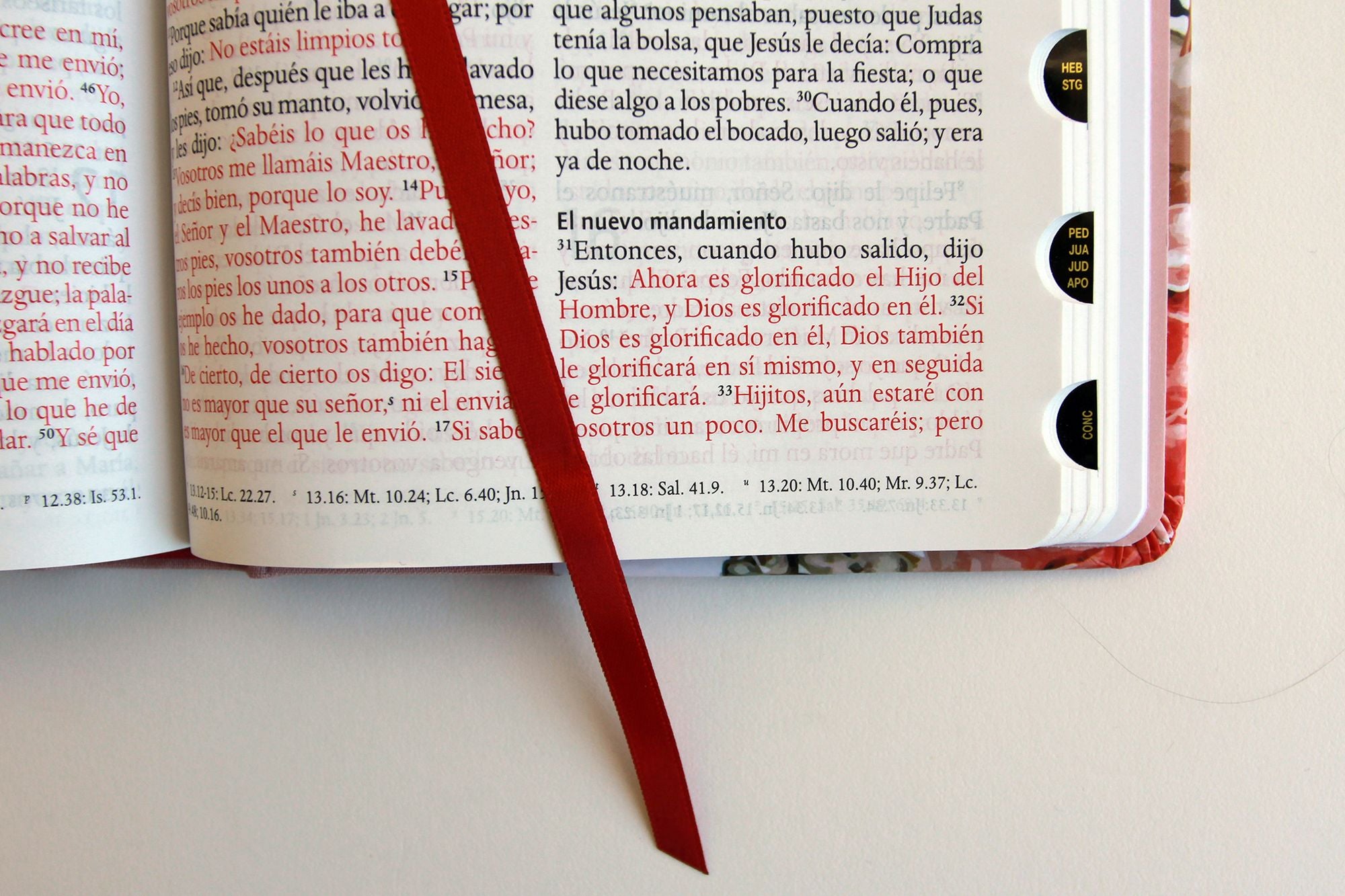 Biblia Reina Valera 1960 letra grande. Tela rosada con flores, manual con índice / Spanish Bible RVR 1960, Large Print, Pink Floral Cloth with Index